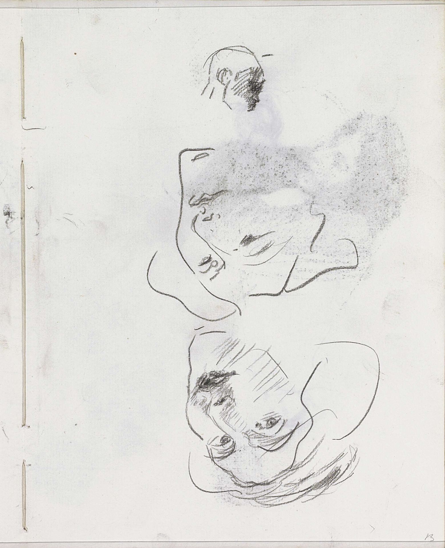 Twee vrouwenhoofden by Isaac Israels