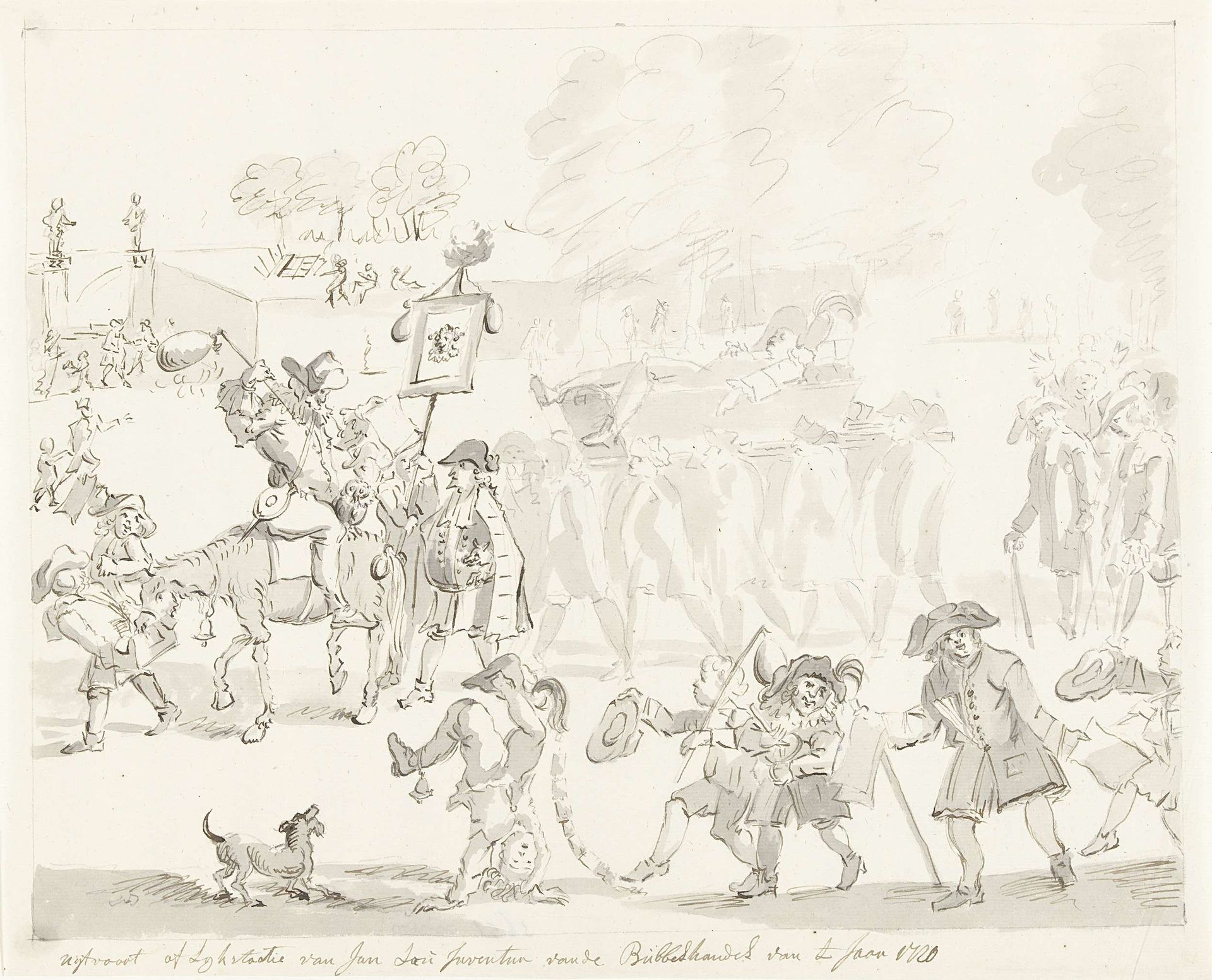 De uitvaart van John Law, 1720 by Anonymous