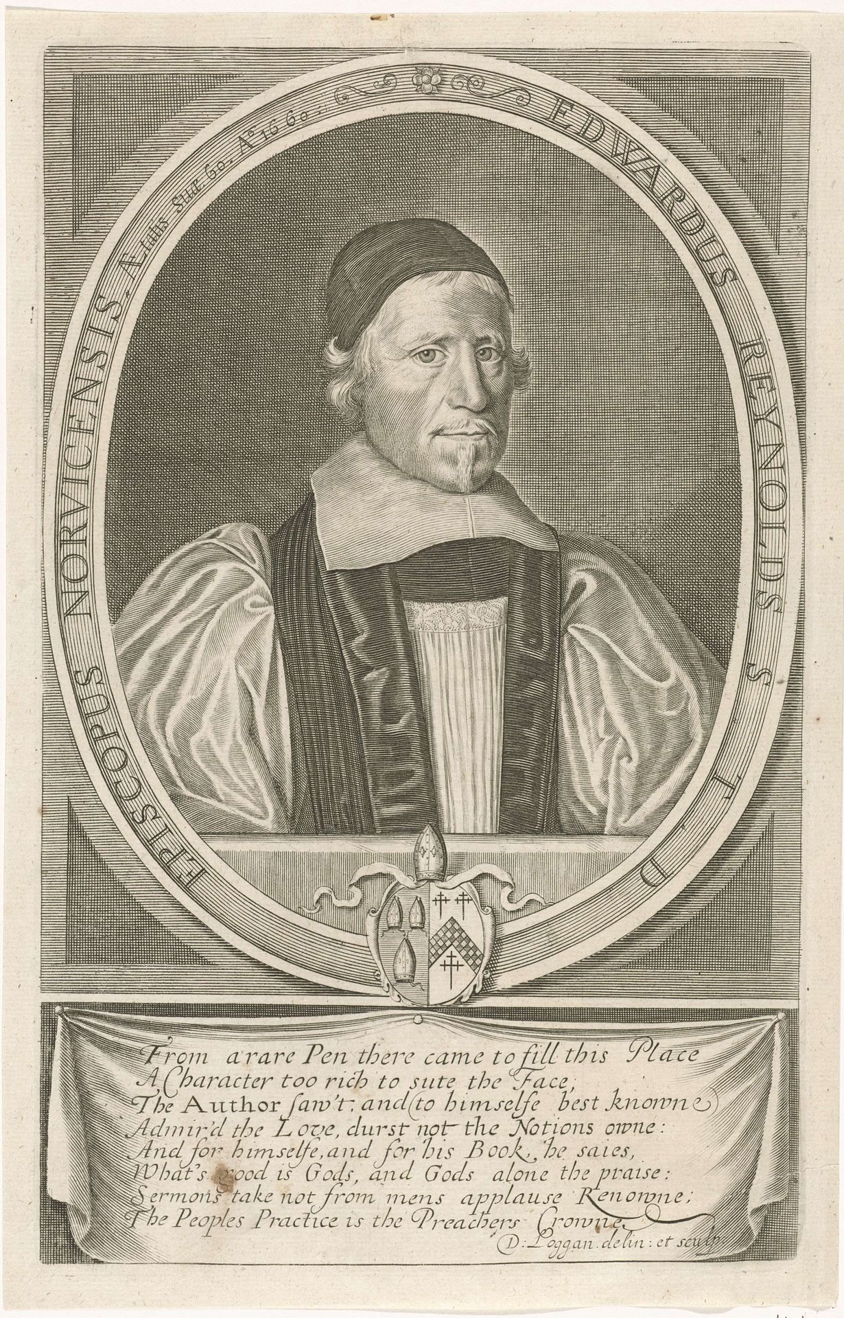 Portret van Edward Reynolds by David Loggan