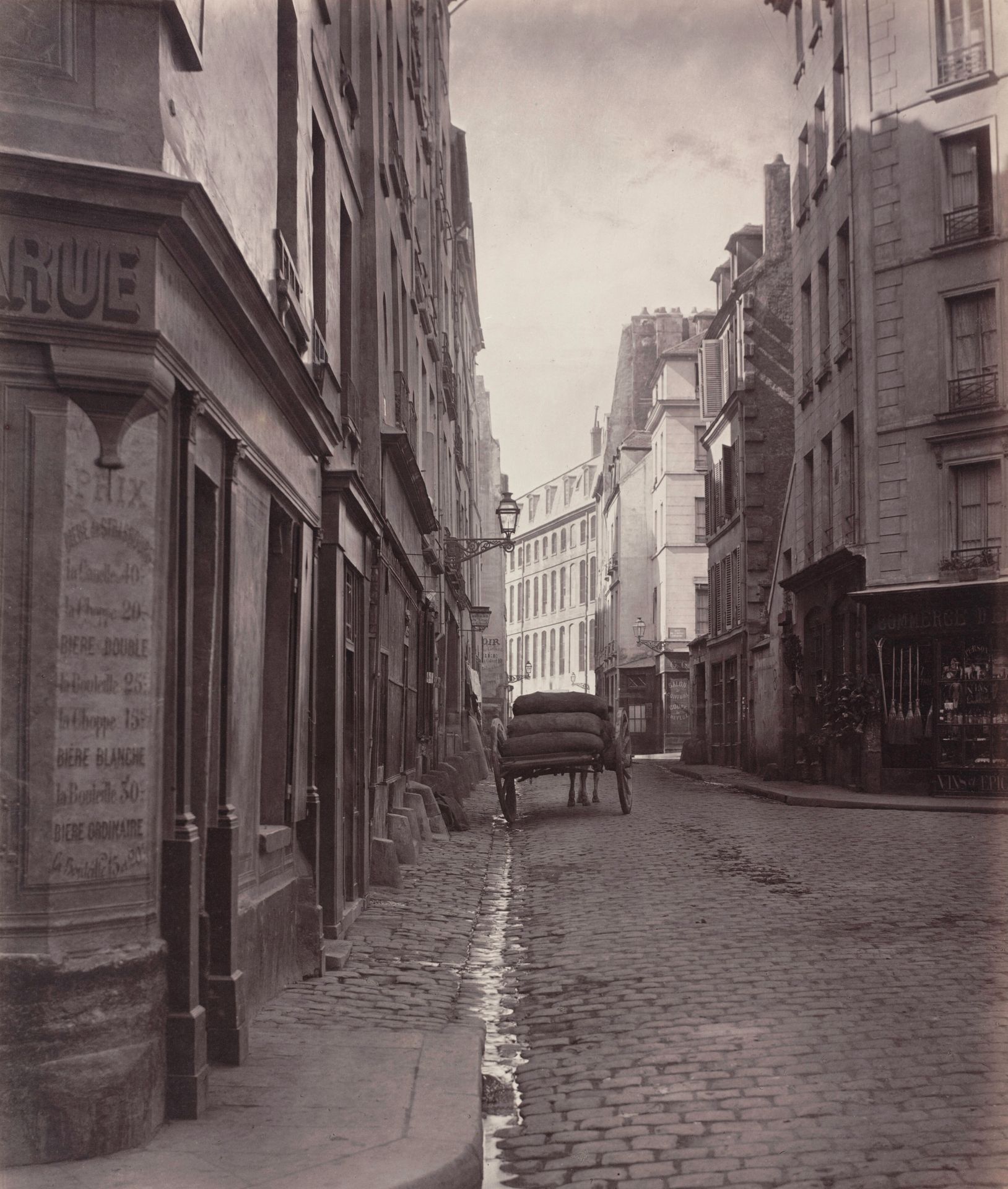 Rue de la Bûcherie, du cul de sac Saint-Ambroise (fifth arrondissement) by Charles Marville