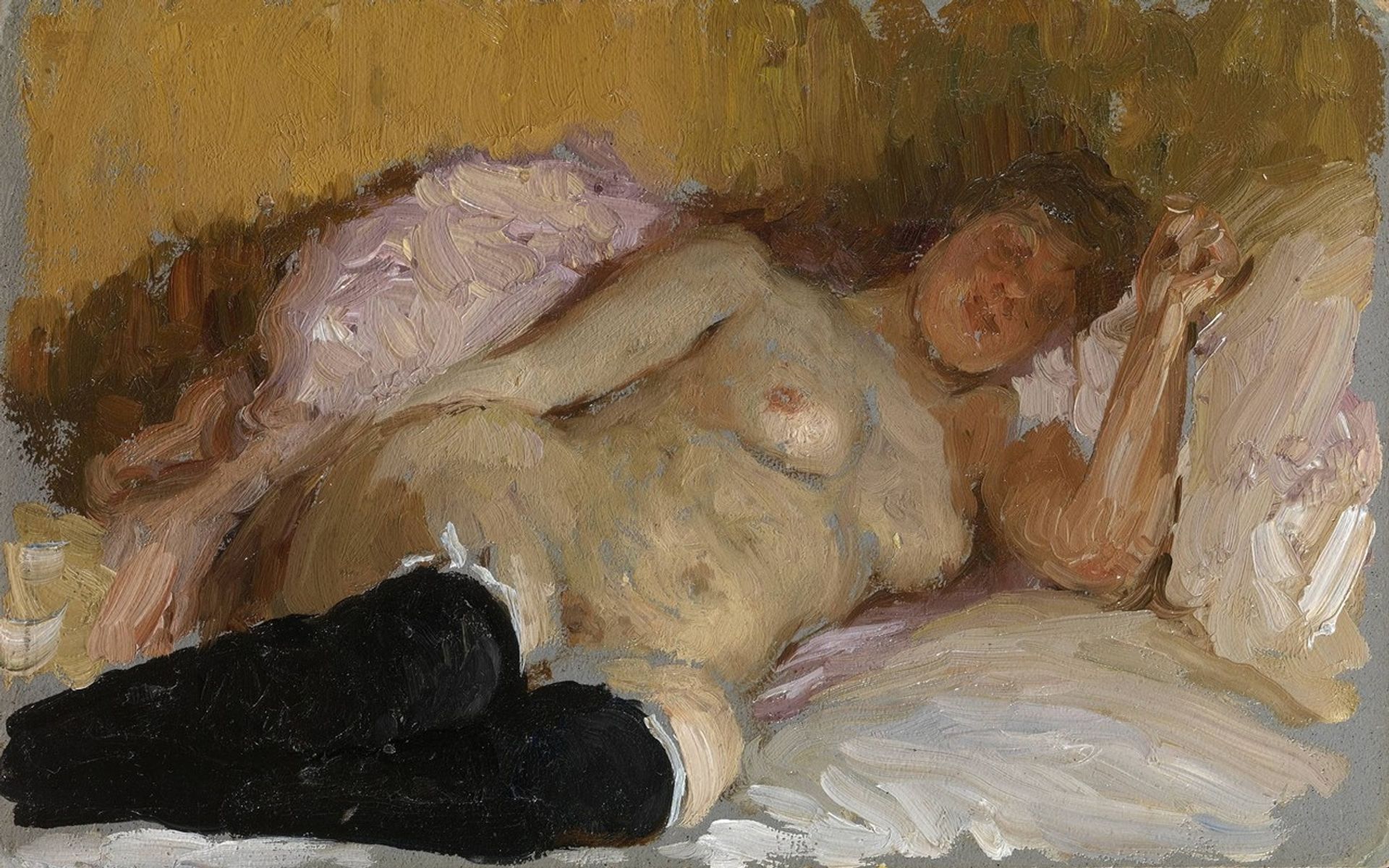 The Artist’s Wife Natalia Nordman Sleeping by Ilya Repin
