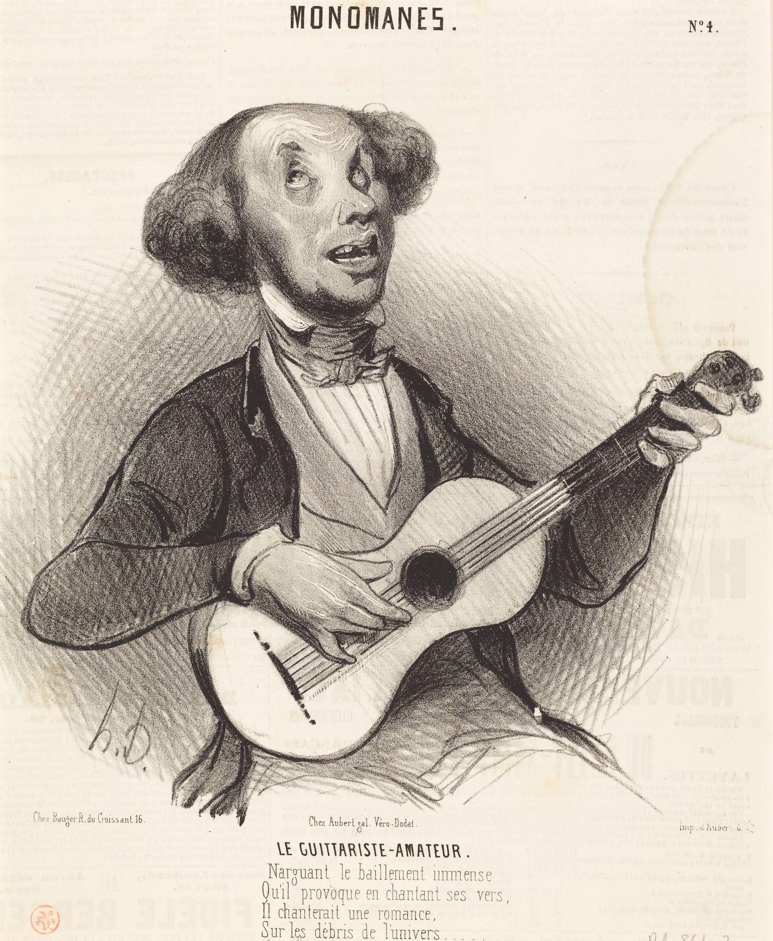Le Guitariste-Amateur by Honoré Daumier