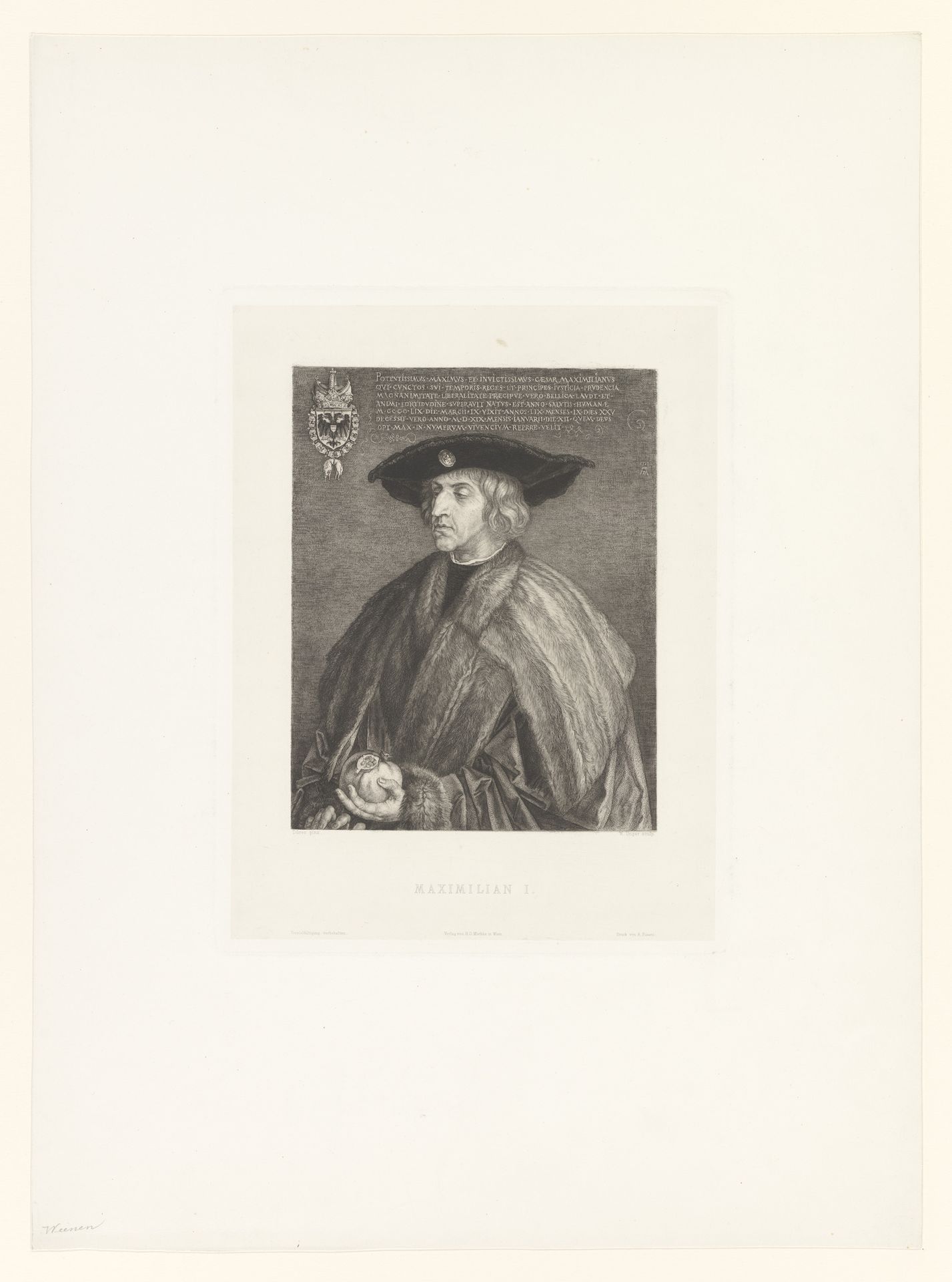Portret van Maximiliaan I van Habsburg by William Unger