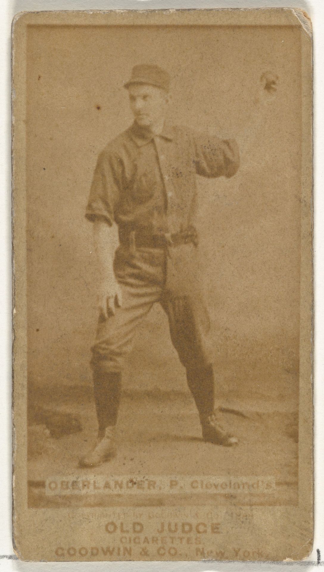 Hartman Louis "Doc" Oberlander, Pitcher, Cleveland, from the Old Judge series (N172) for Old Judge Cigarettes by Goodwin & Company