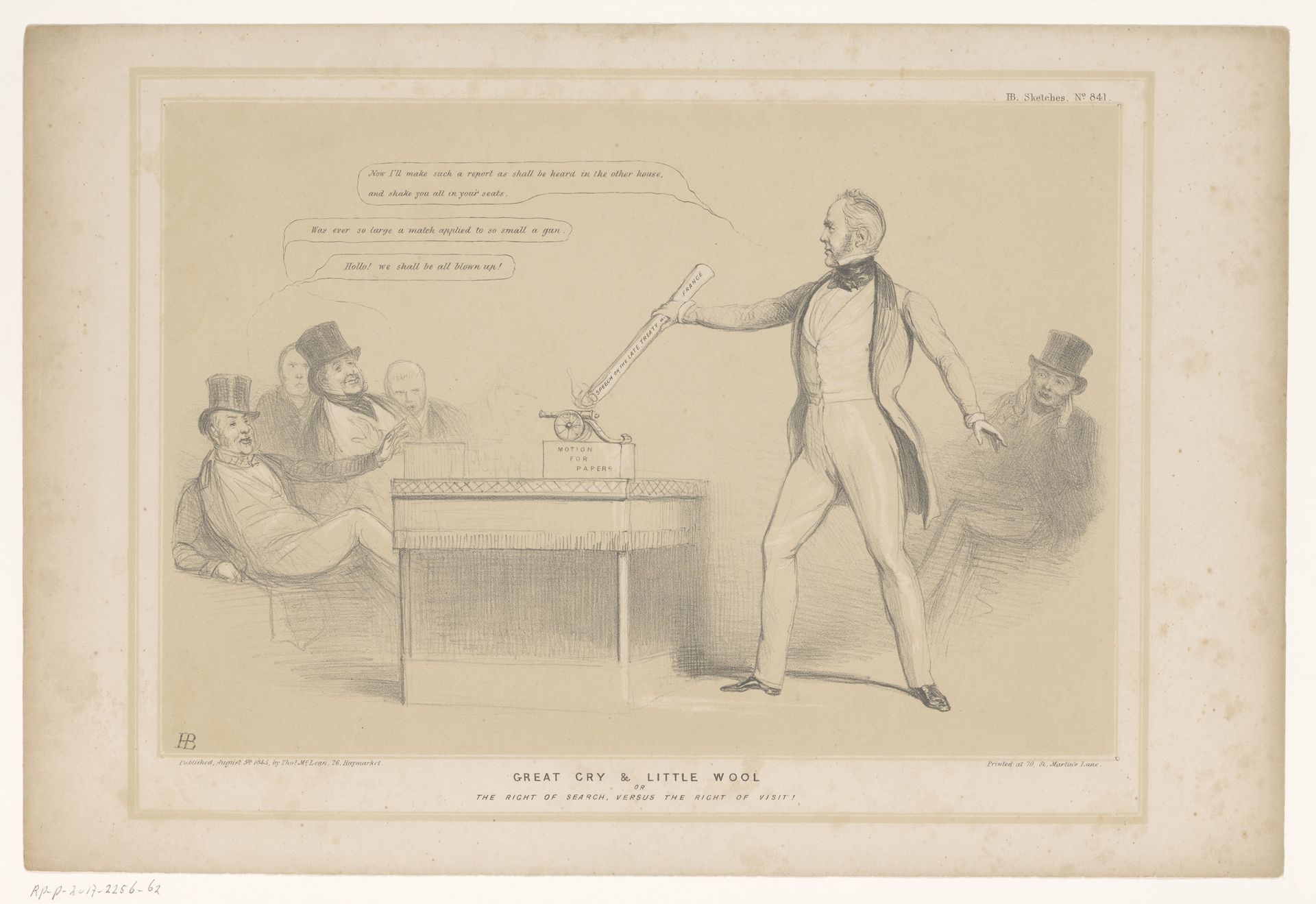 Spotprent met Lord Palmerston by John Doyle