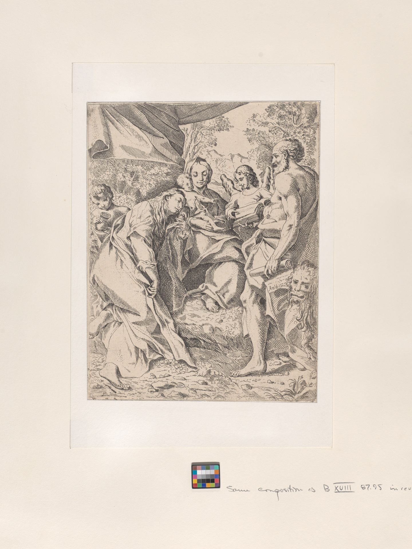 Virgin and Child, with Saints Jerome and Mary Magdalene and angels by Anonymous