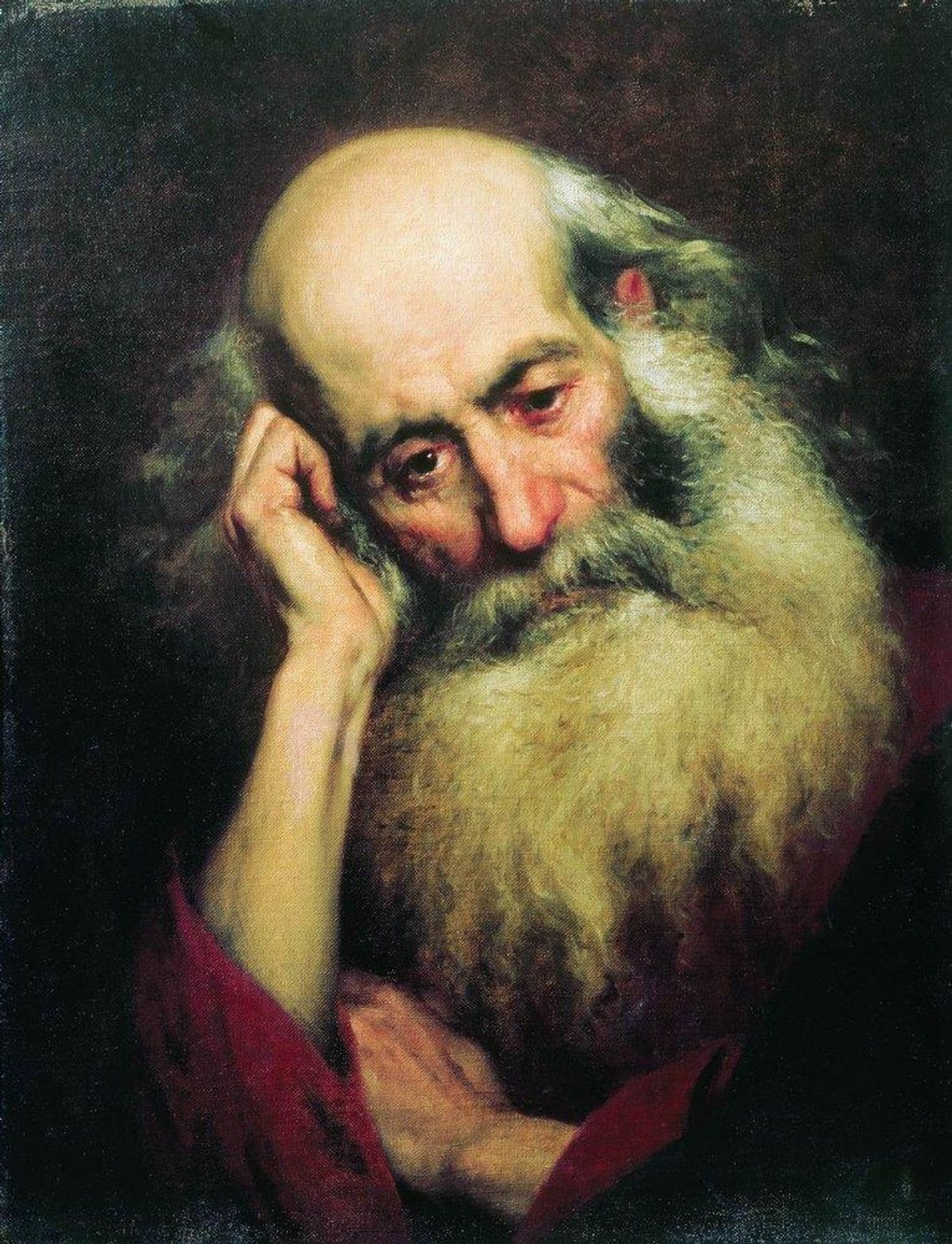 Portrait of an old man by Fyodor Bronnikov