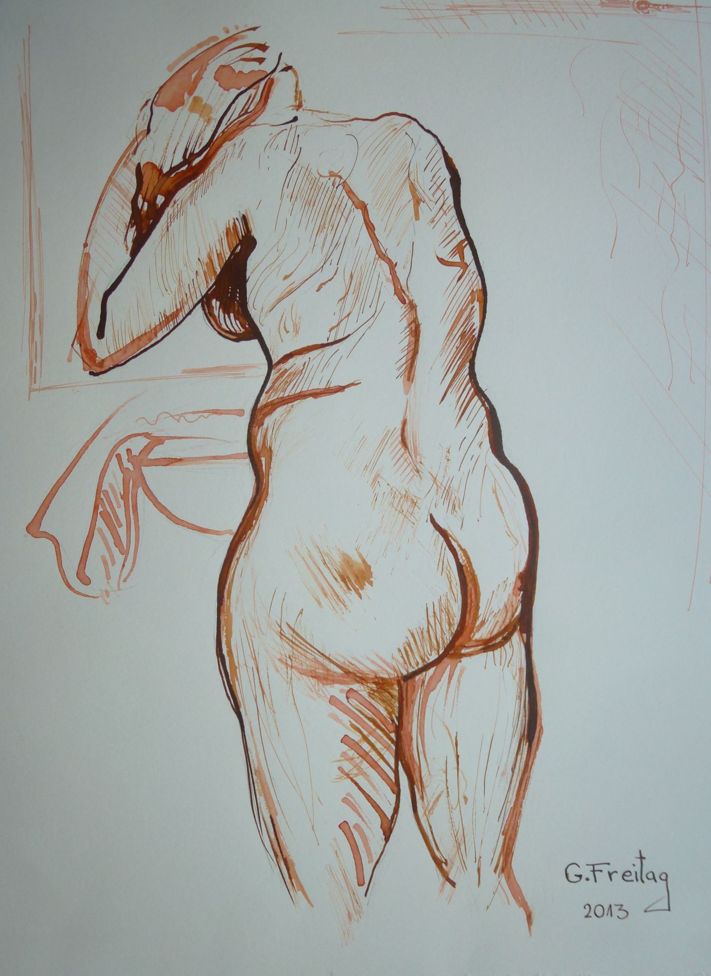 Nude in bathroom 1 by Gazmend Freitag