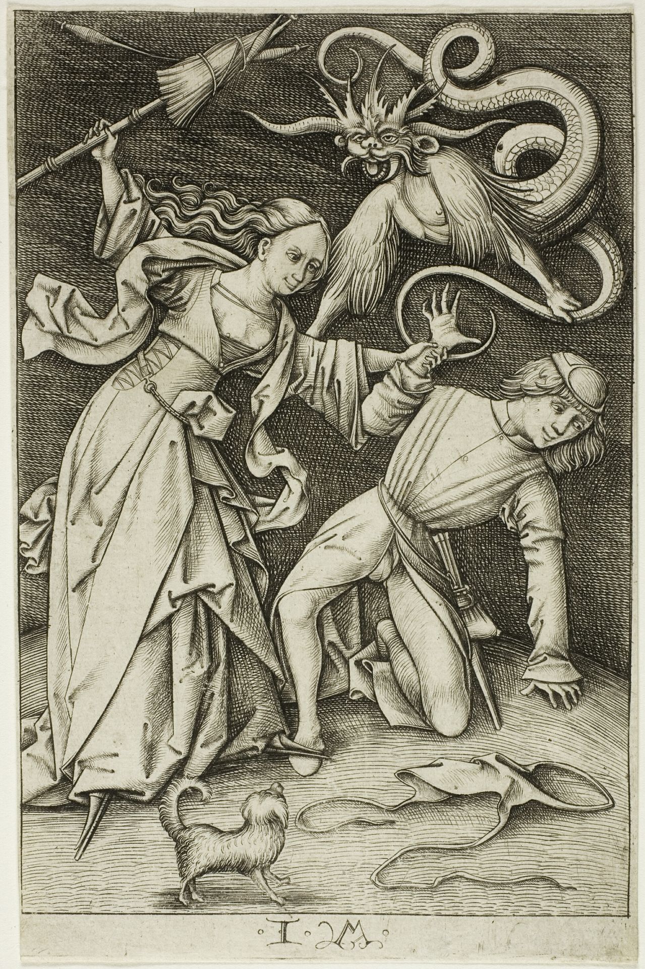 The Fight over the Trousers by Israhel van Meckenem