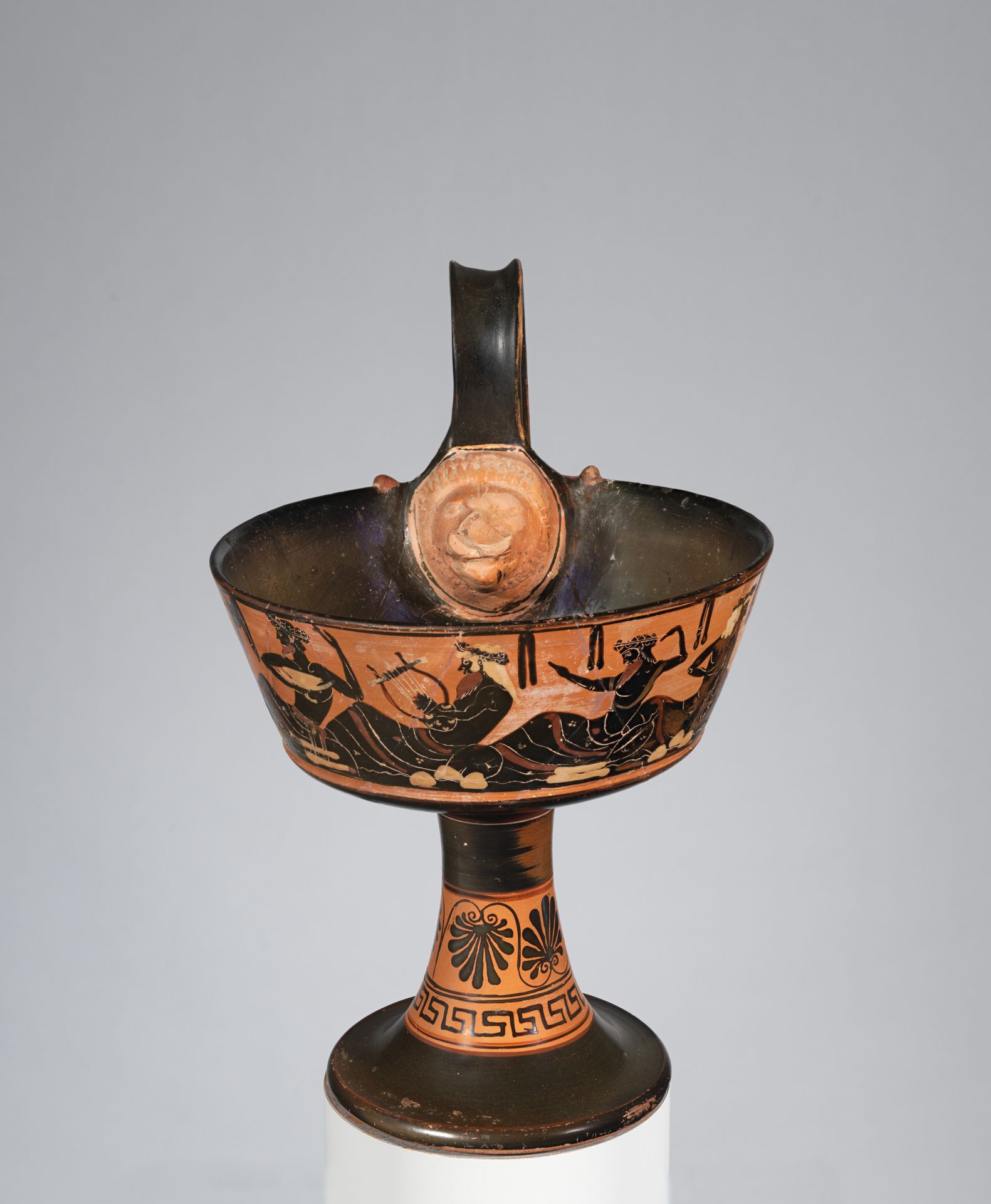 Terracotta one-handled kantharos (drinking cup) by Class of the One-handled Kantharoi