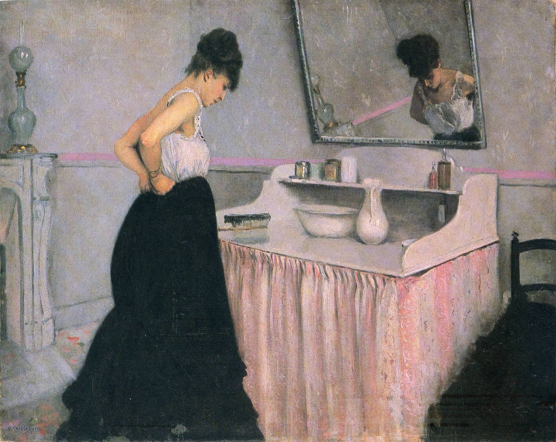 Woman at a Dressing Table by Gustave Caillebotte