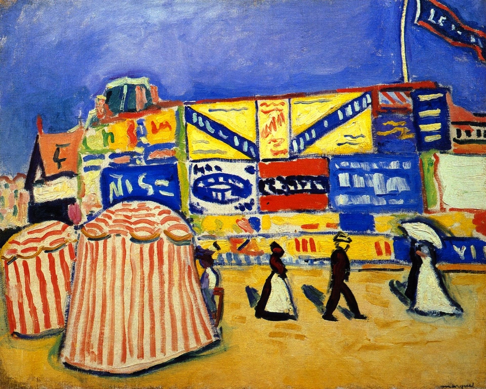 Posters at Trouville by Albert Marquet