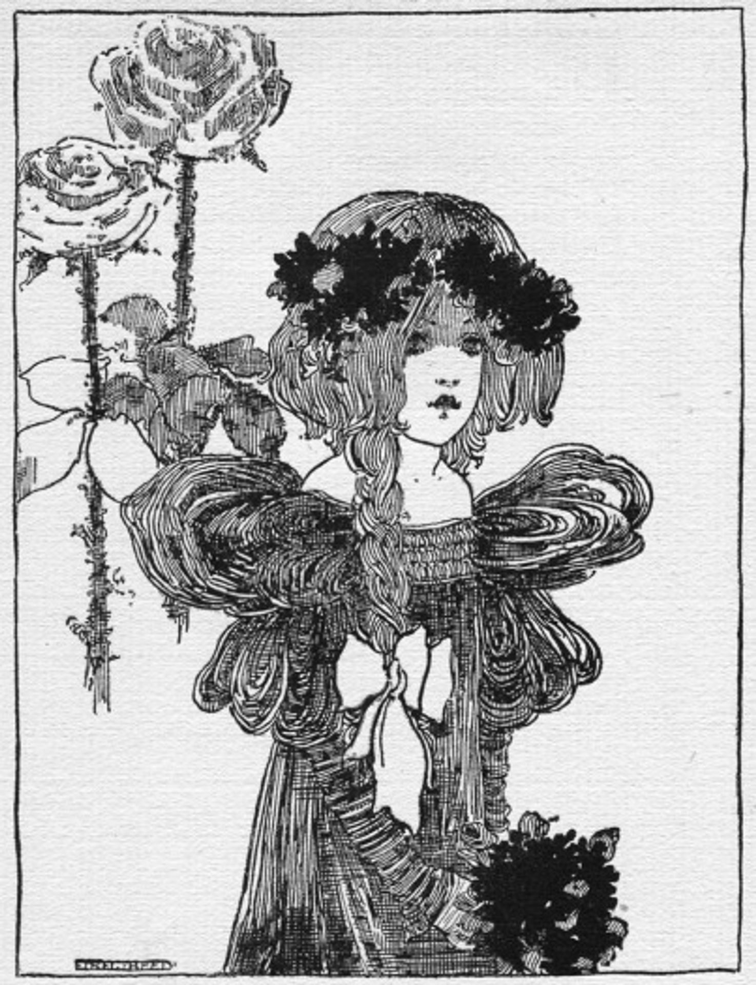 Illustration from In Childhoods Country (Moulton) by Ethel Reed