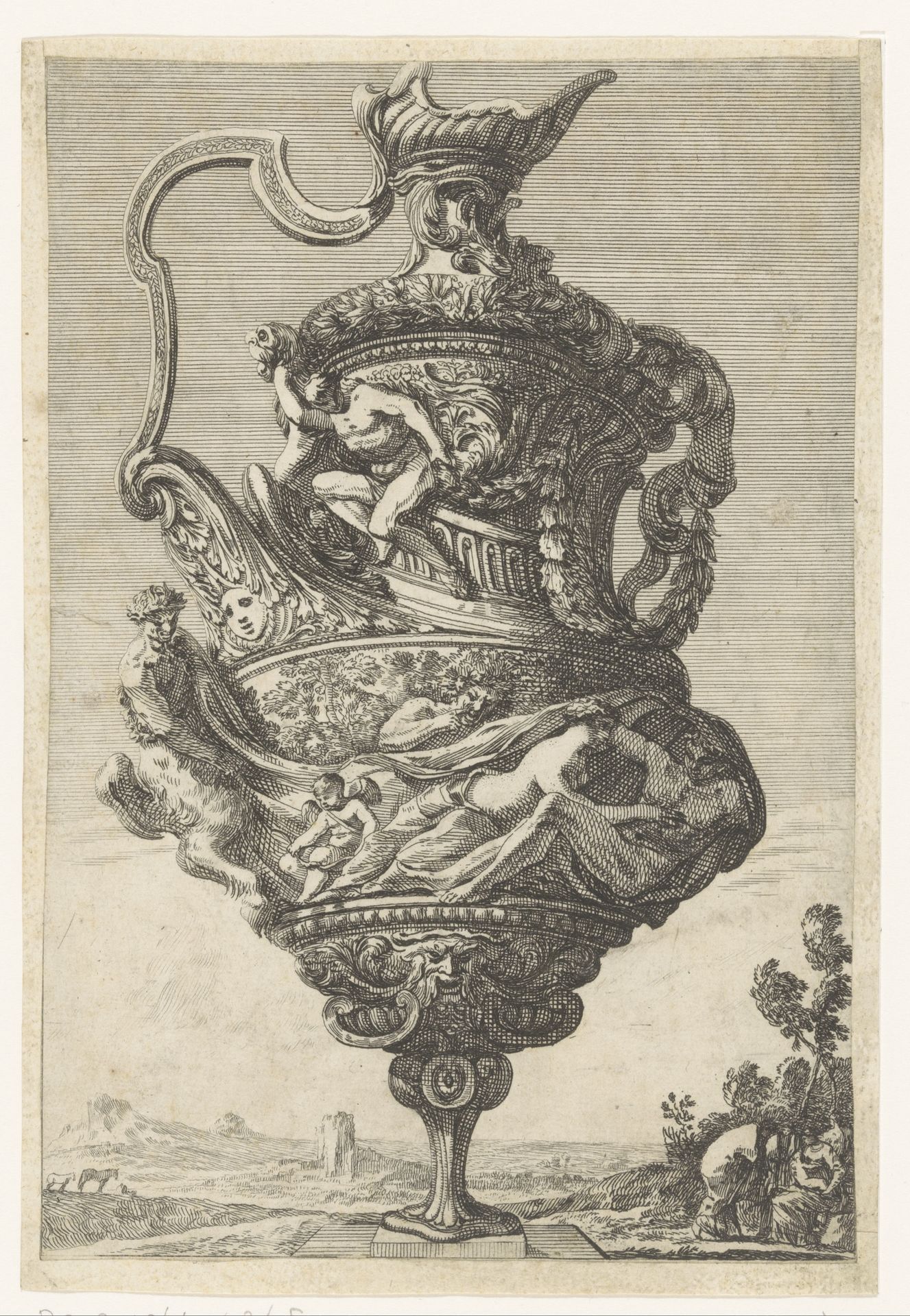 Siervaas op smalle voet by Jean Lepautre