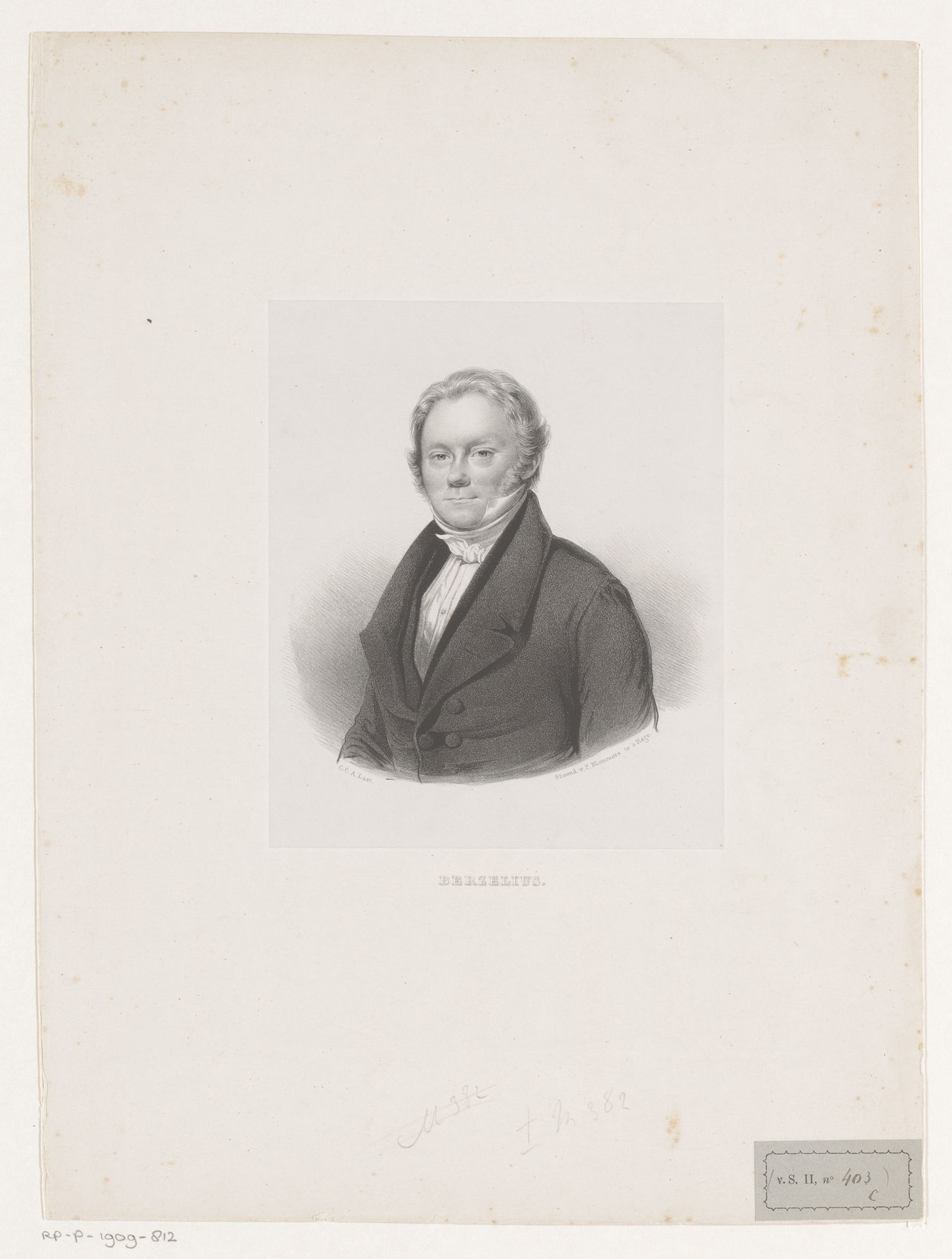 Portret van Jöns Jacob Berzelius by Carel Christiaan Antony Last