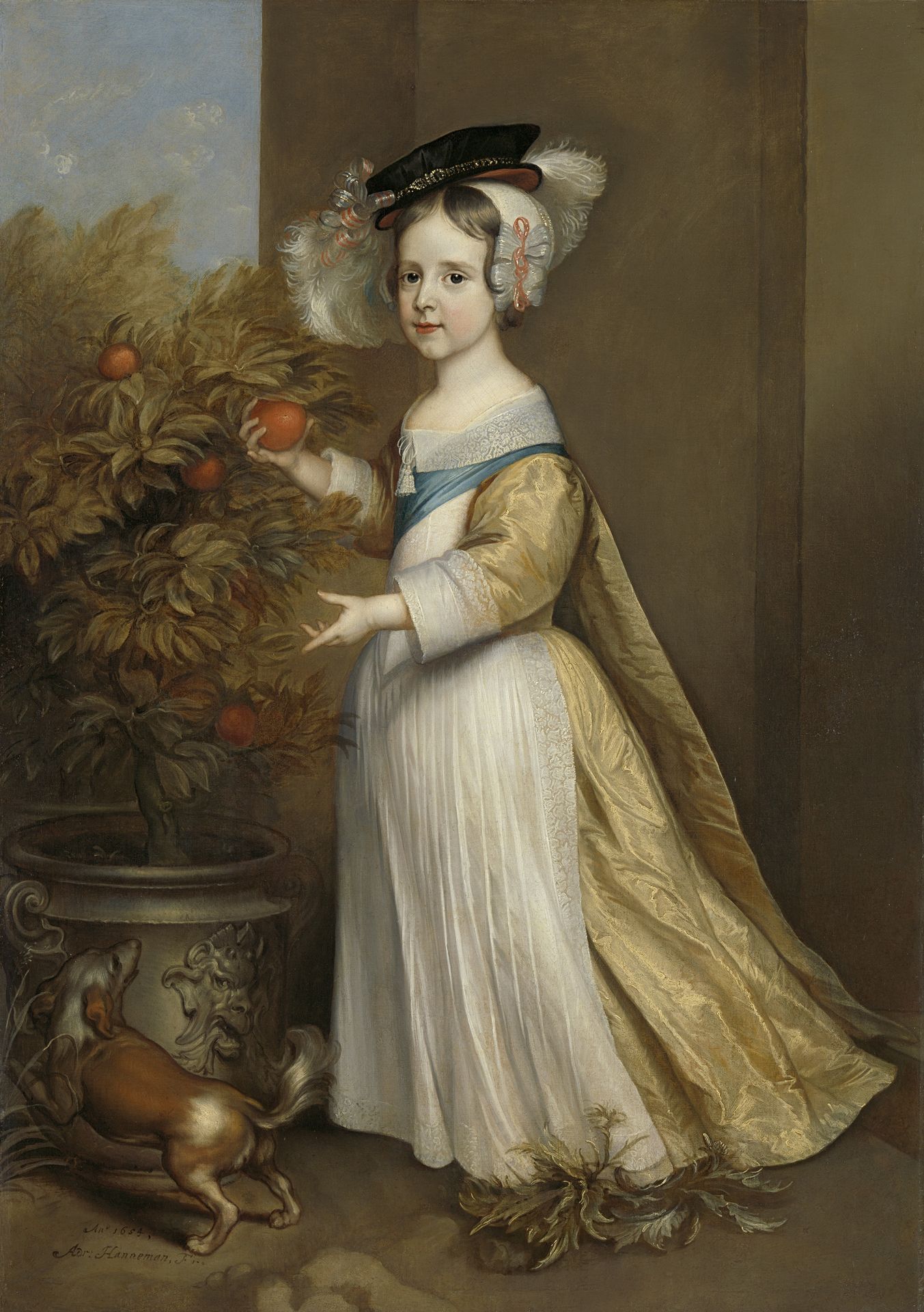 ['Portrait of Willem III (1650-1702), Prince of Orange, as a Child', 'William III (1650-1702), Prince of Orange, as a Child'] by Adriaen Hanneman