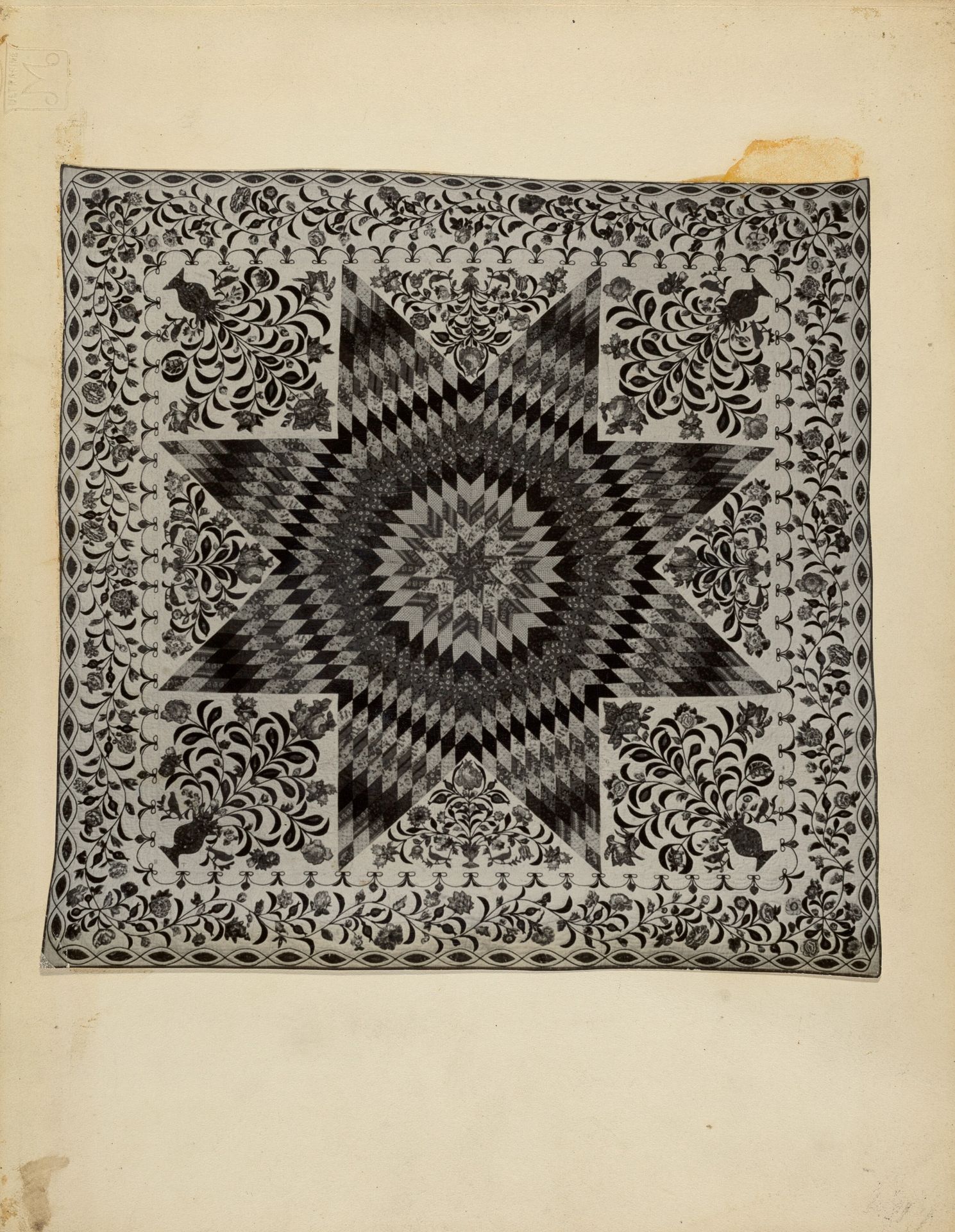 Patchwork and Applique Quilt by Anonymous