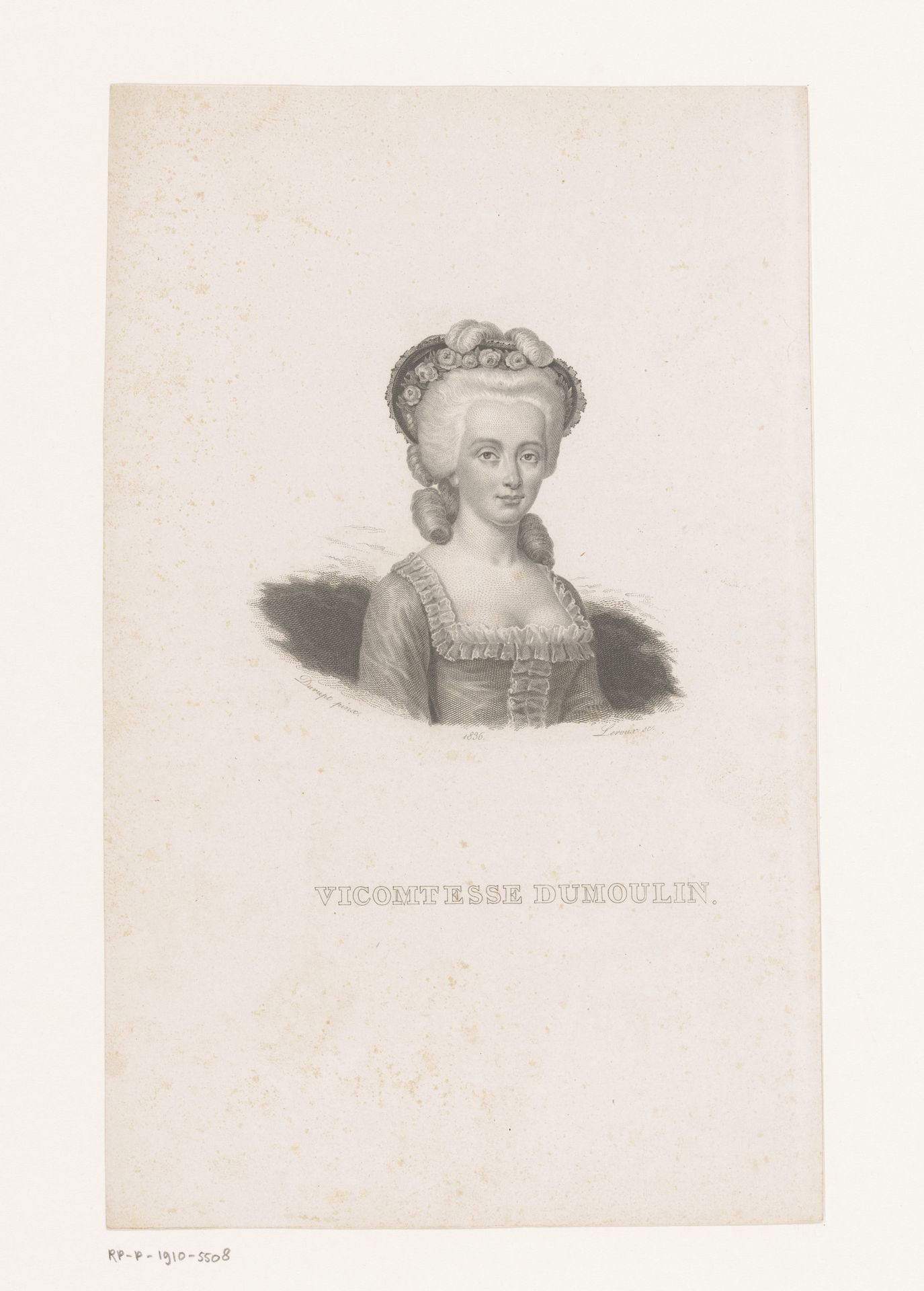 Portret van de Vicomtesse Dumoulin by Jean Marie Leroux
