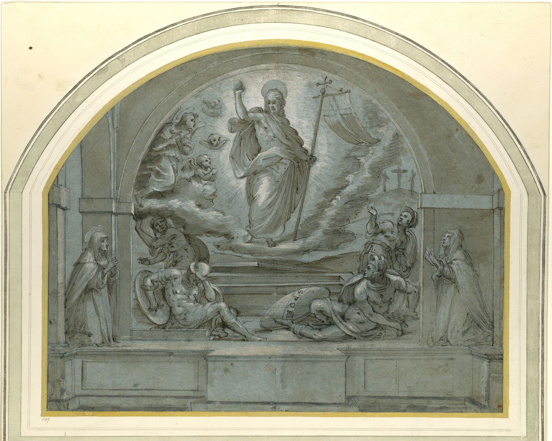 Design for a Frescoed Altarpiece of The Resurrection by Maso da San Friano (Tommaso Manzuoli)