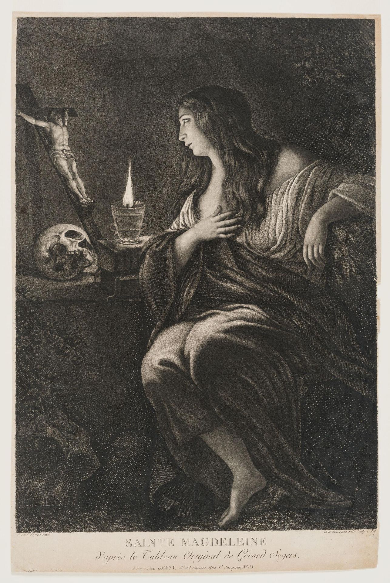 The Magdalene by Jean Baptiste Louis Massard