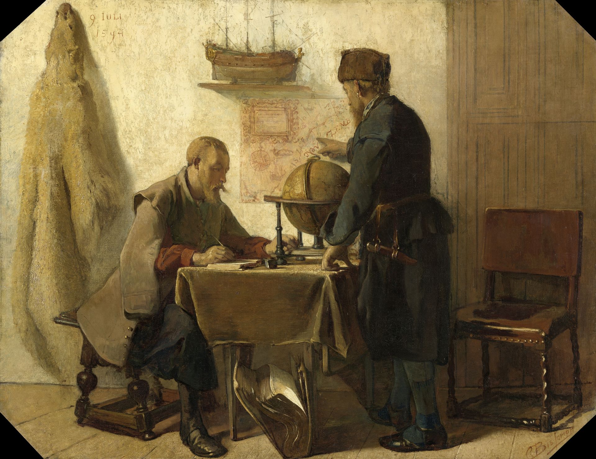 Heemskerck and Barents Planning their Second Expedition to the Far North by Christoffel Bisschop