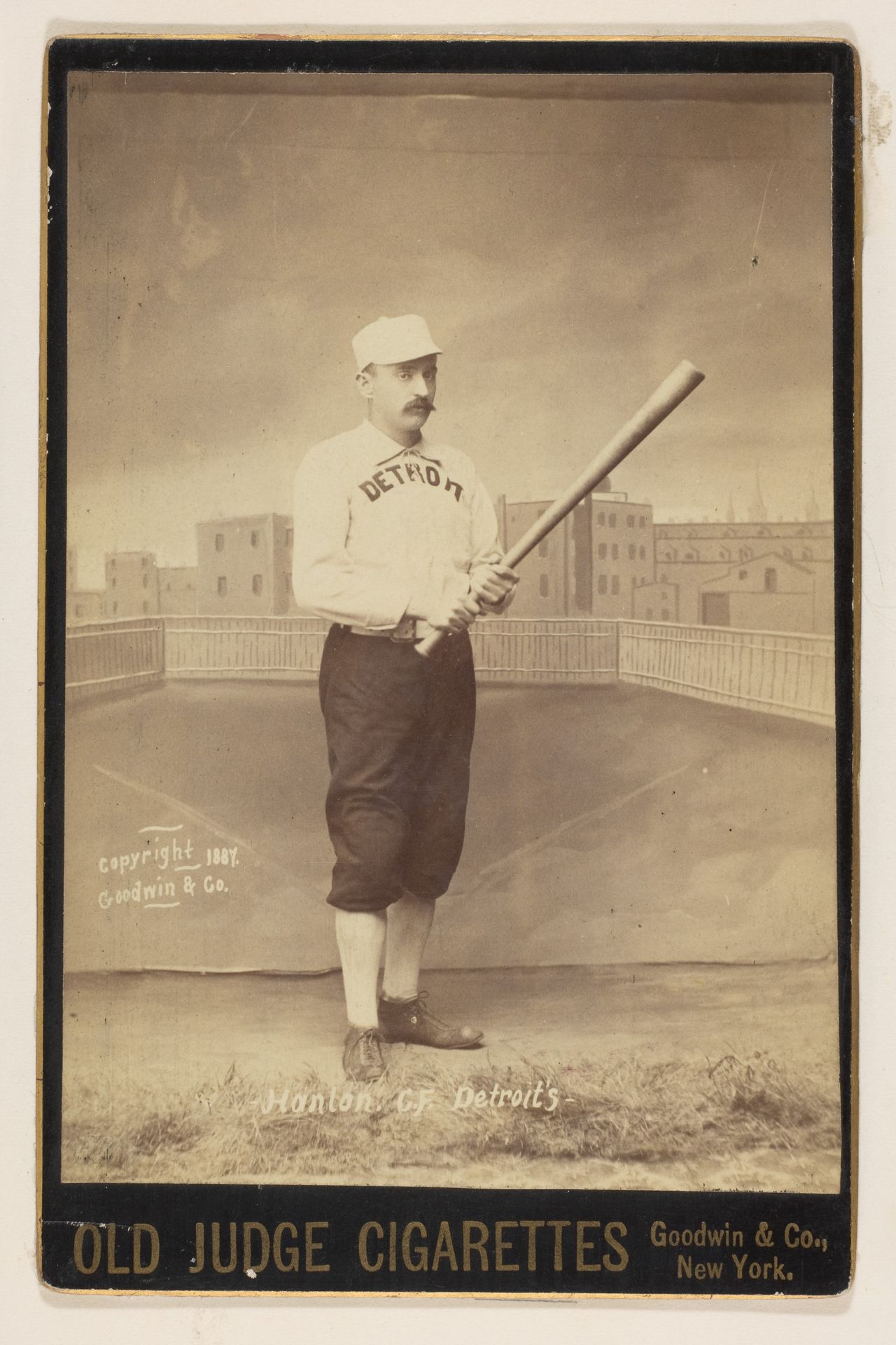 Hanton, Center Field, Detroit, from the series Old Judge Cigarettes by Goodwin & Company