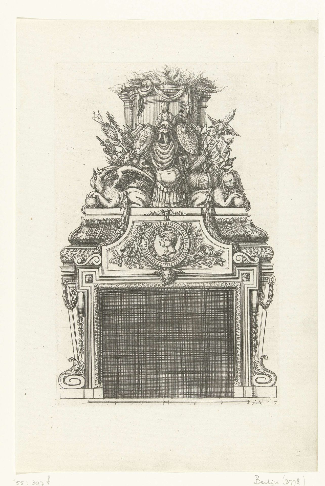 Onderboezem met wapentrofee by Antoine (le jeune) Pierretz