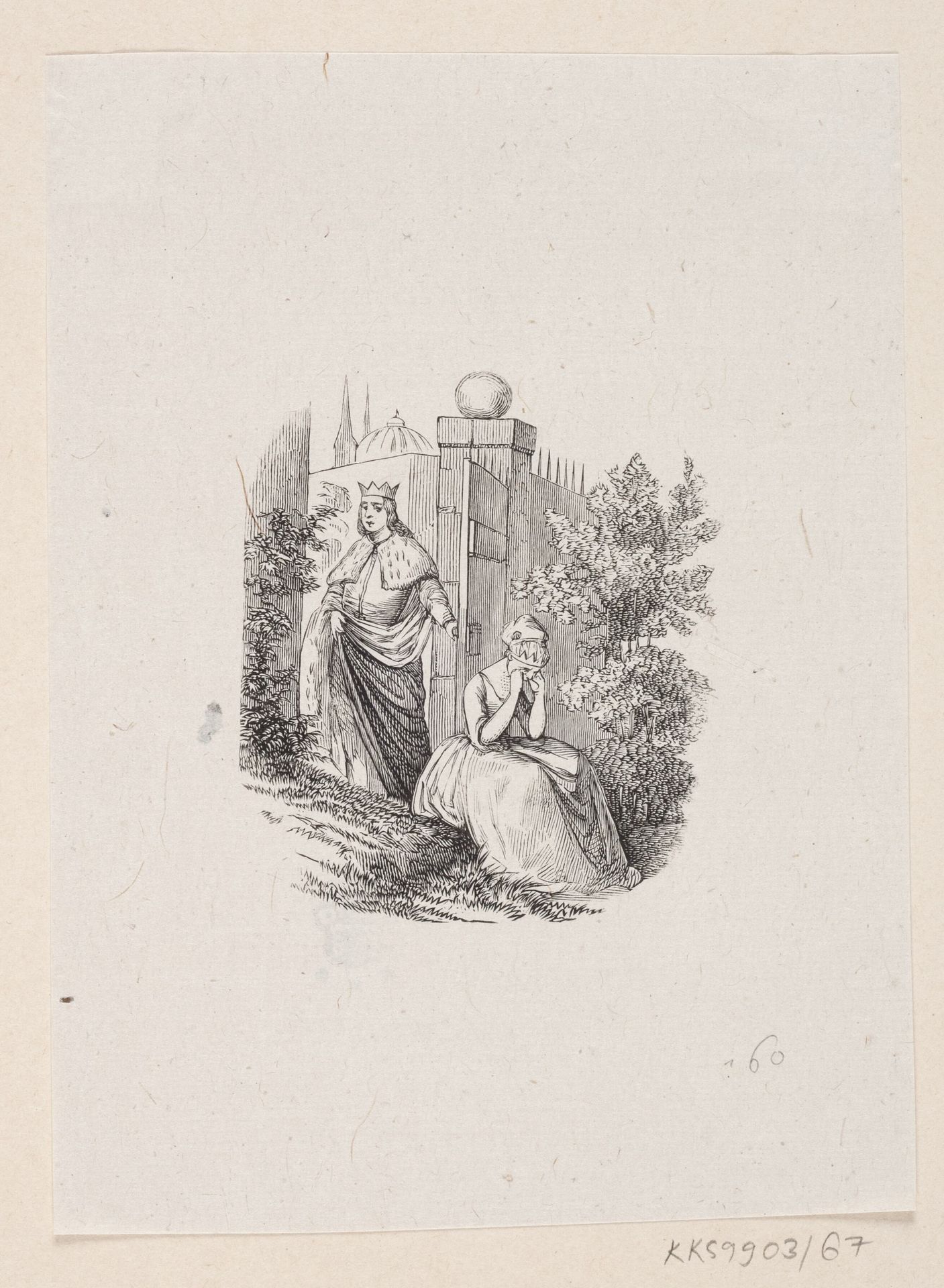 Illustration til "Svinedrengen" i H.C. Andersen, "Eventyr og Historier", Bind 1 by H.P. Hansen