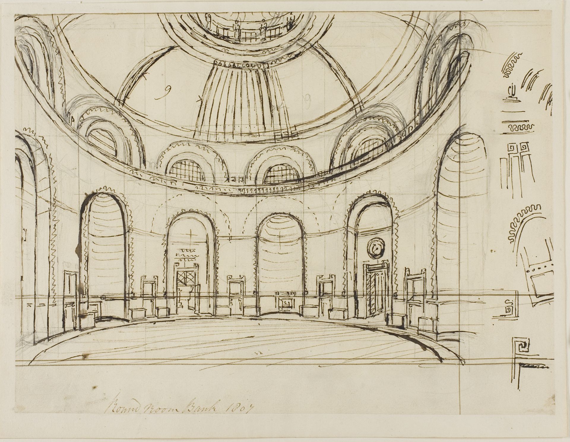 Round Room Bank by Augustus Charles Pugin