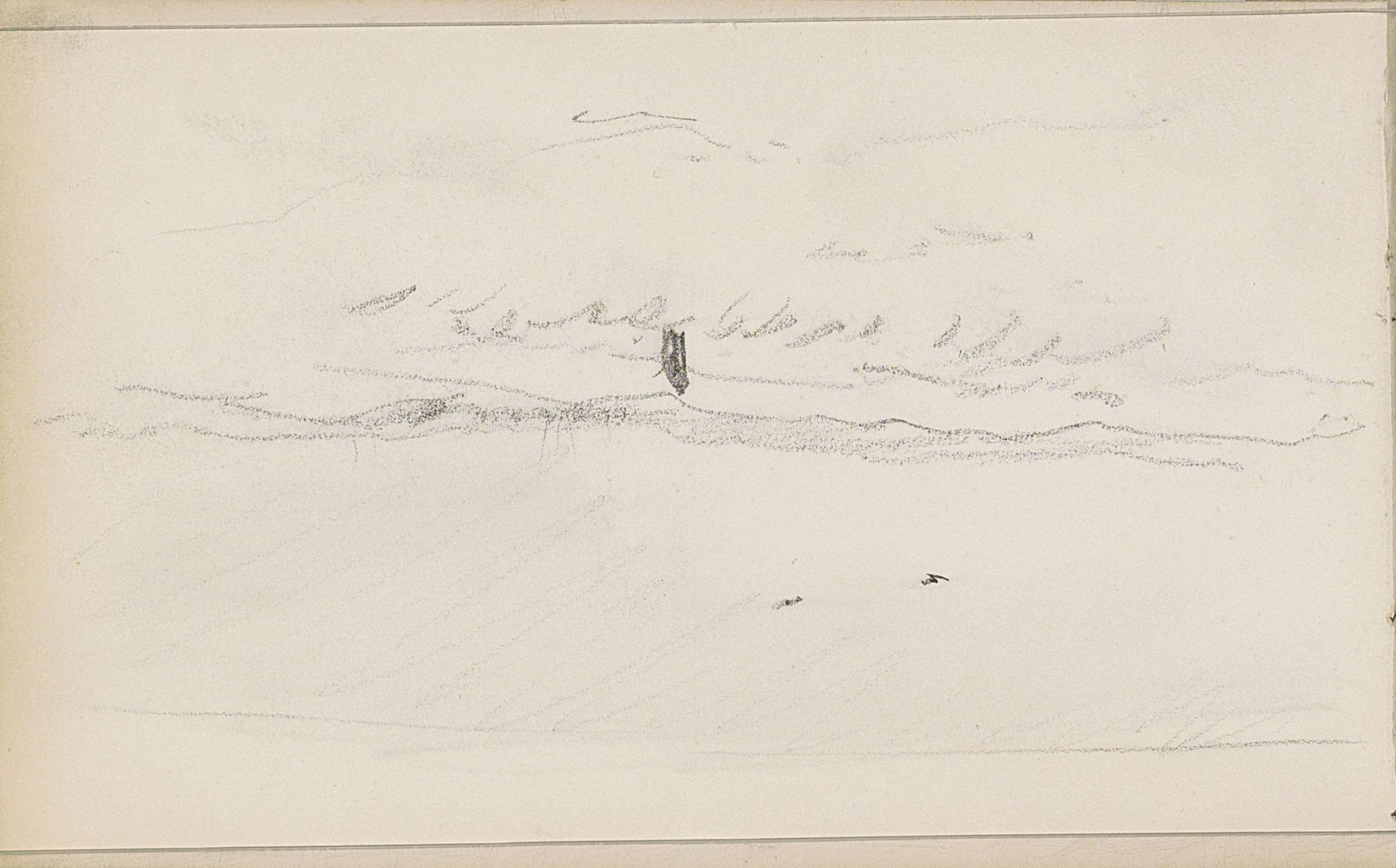Figuur in een heuvellandschap by Anton Mauve