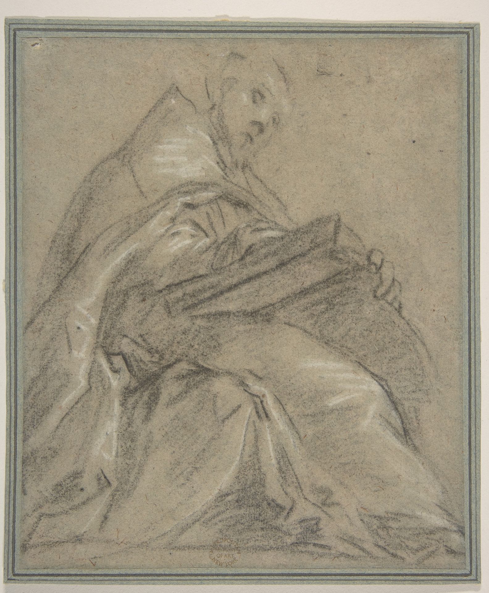 Seated Doctor of the Church Reading (Saint Ambrose or Saint Gregory) by Jacopo Palma the Younger