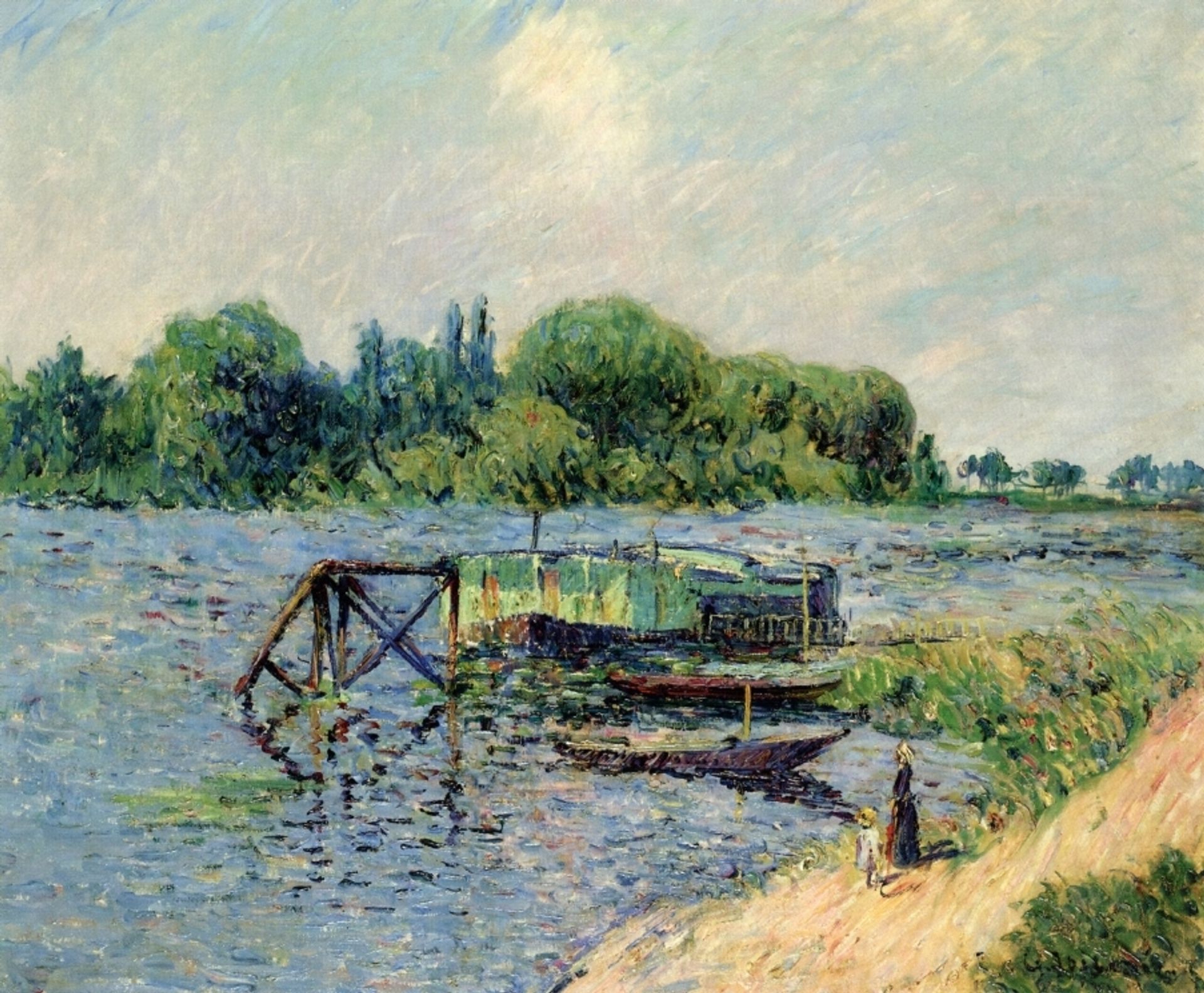 Laundry on the Seine at Herblay by Gustave Loiseau