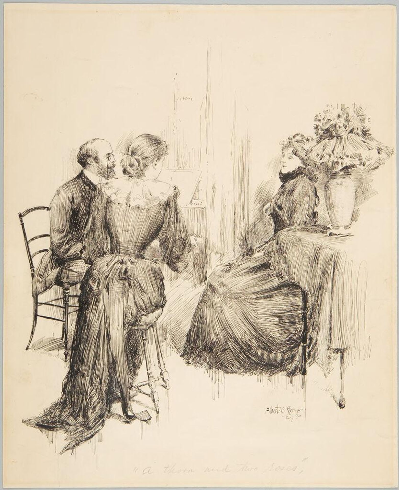 A Thorn and Two Roses by Albert Edward Sterner