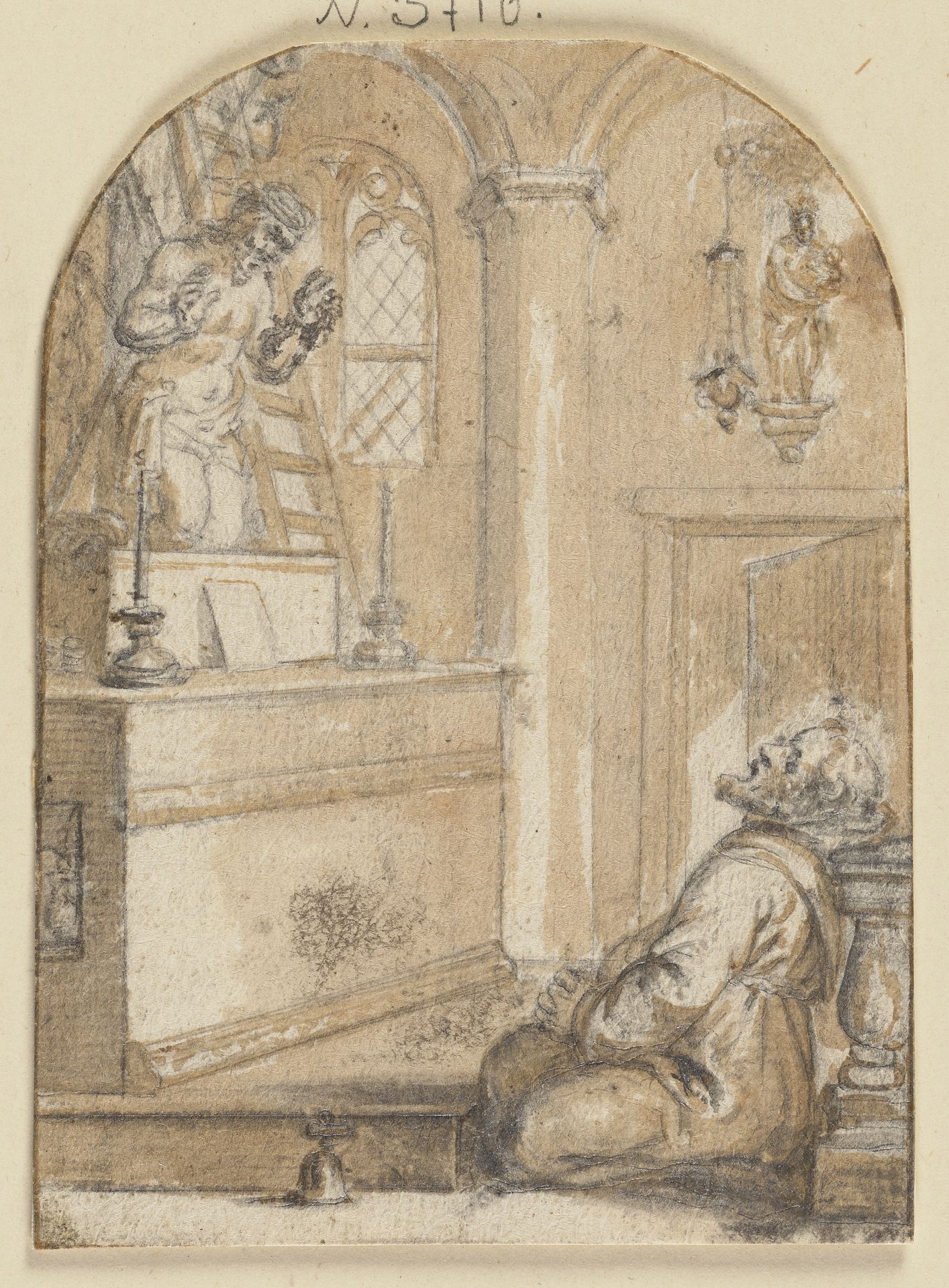 Gregorius' mass by Abraham van Diepenbeeck