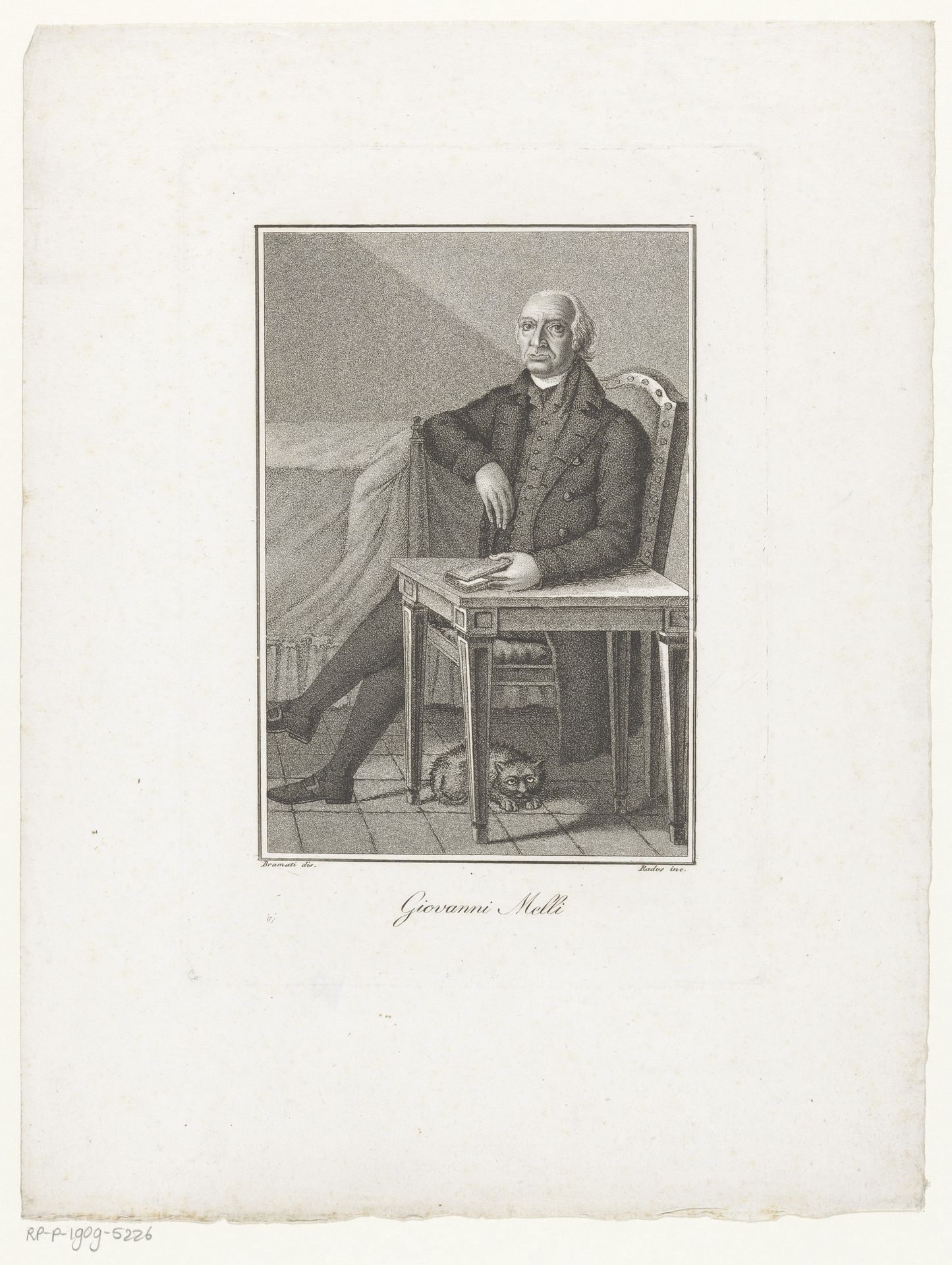 Portret van dichter Giovanni Melli by Luigi Rados