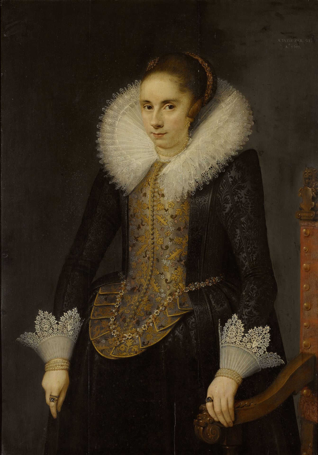 Portrait of Catharina Fourmenois (1598-1665) by Salomon Mesdach