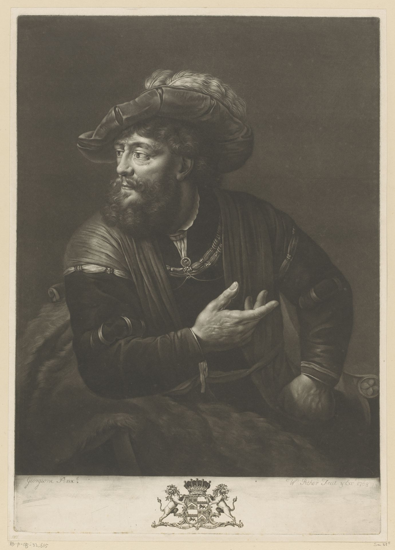 Portret van een onbekende man uit Venetië by William Pether