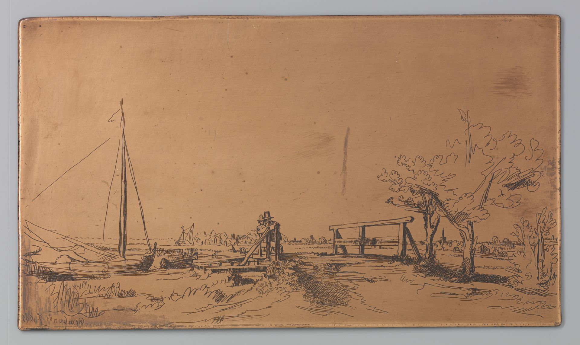 Het bruggetje van Six by Ignace-Joseph de Claussin
