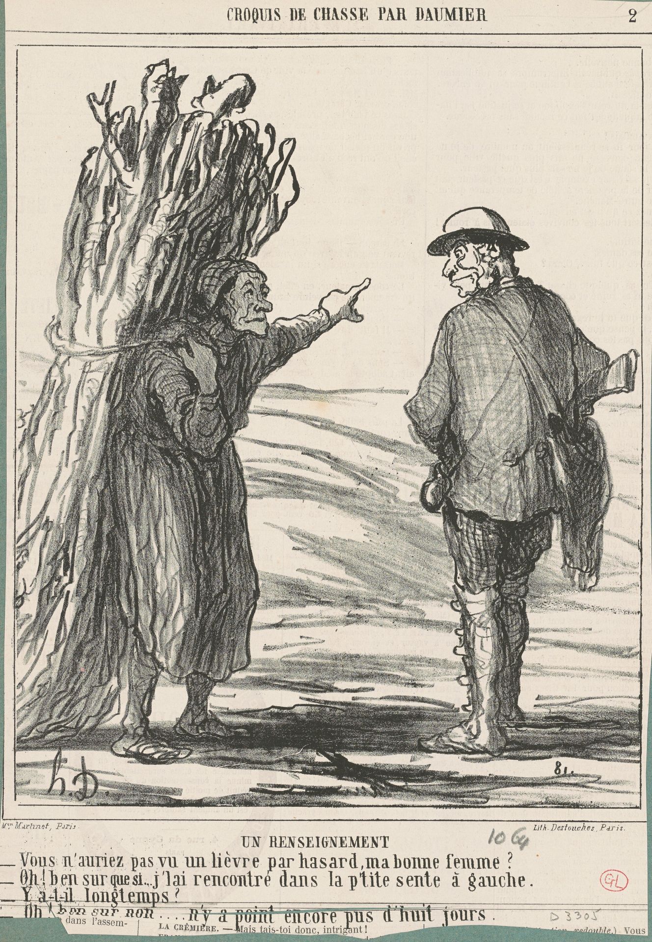Un renseignement by Honoré Daumier