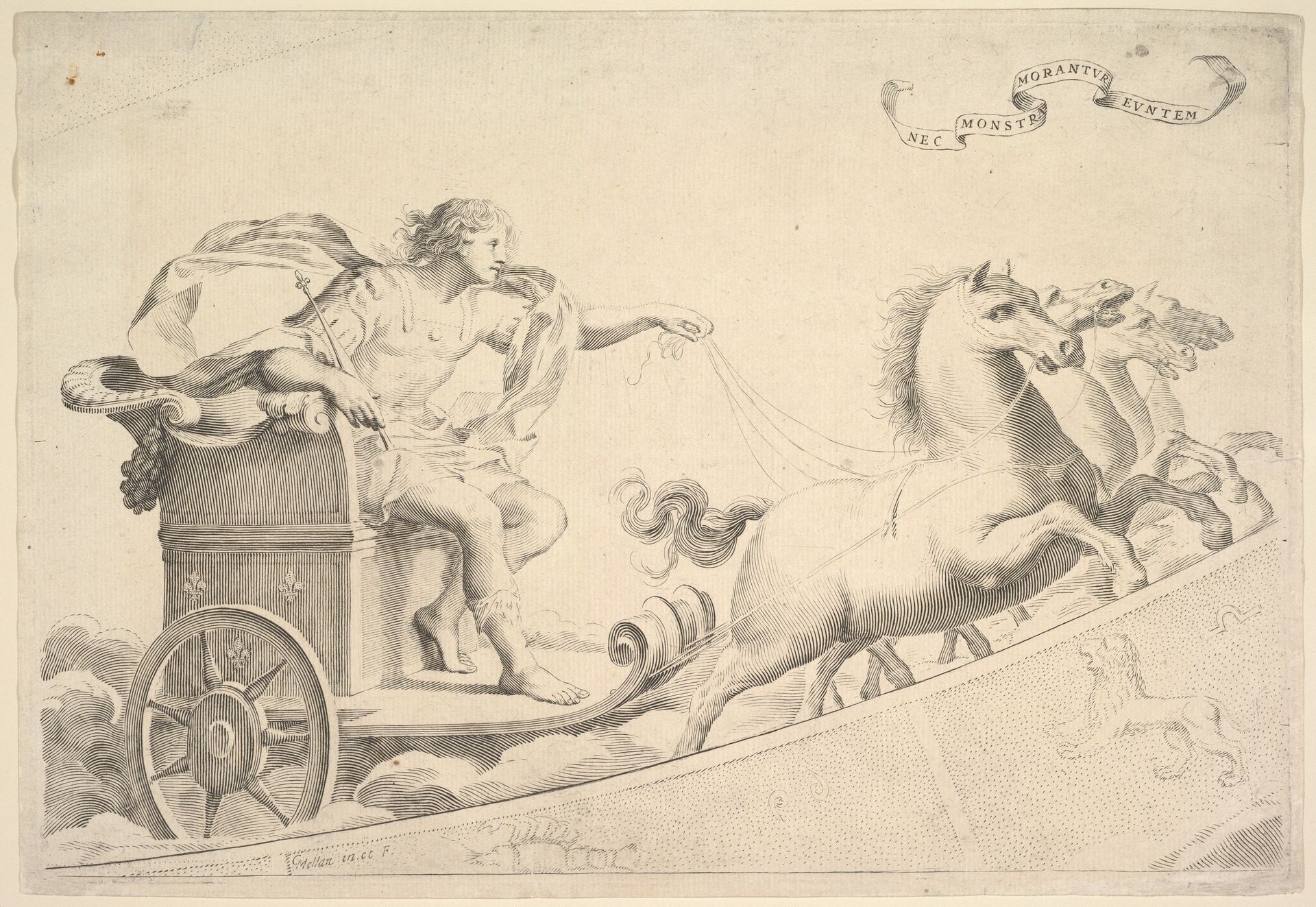 Allegory in Honor of Louis XIV by Claude Mellan