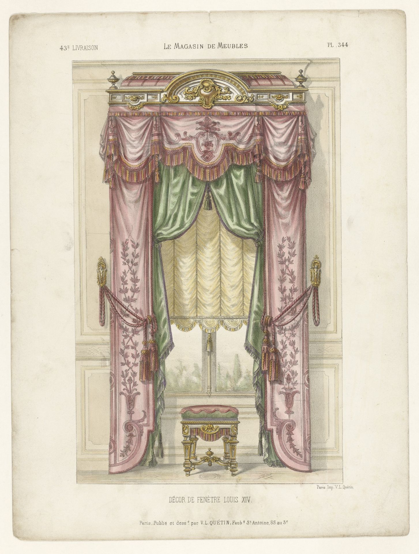 Venster met gordijnen by Anonymous