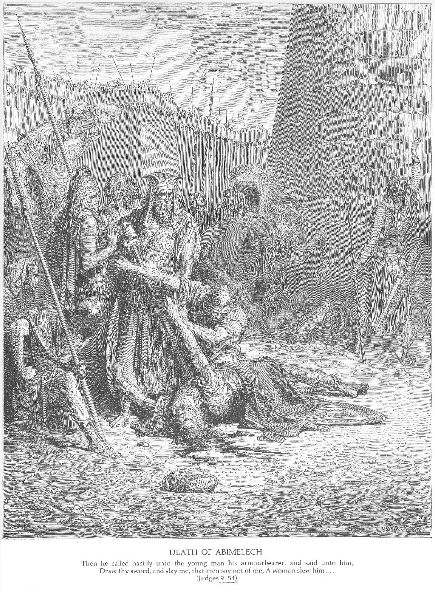 The Death of Abimelech by Gustave Dore