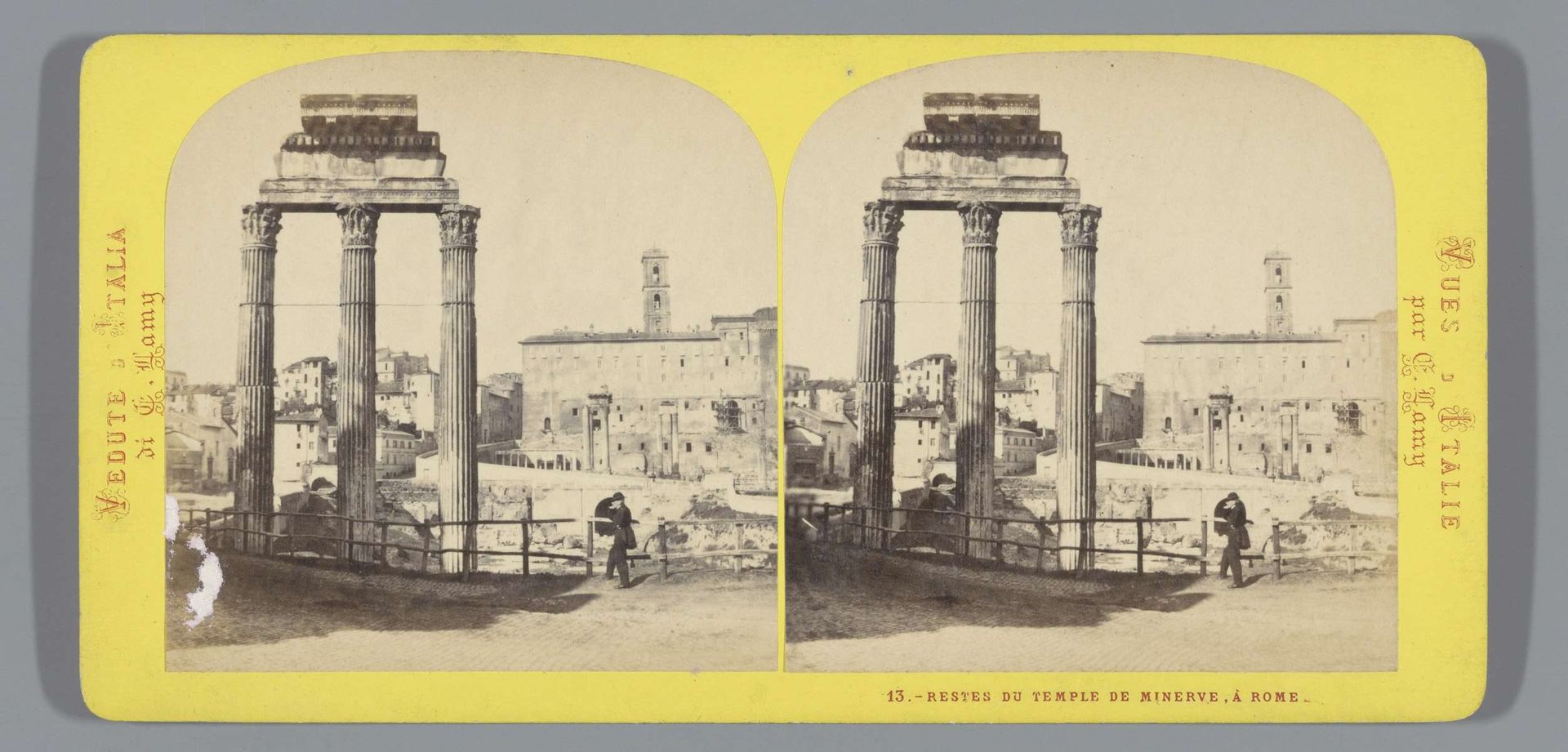 Zuilen van de Tempel van Castor en Pollux, Rome by Ernest Eléonor Pierre Lamy
