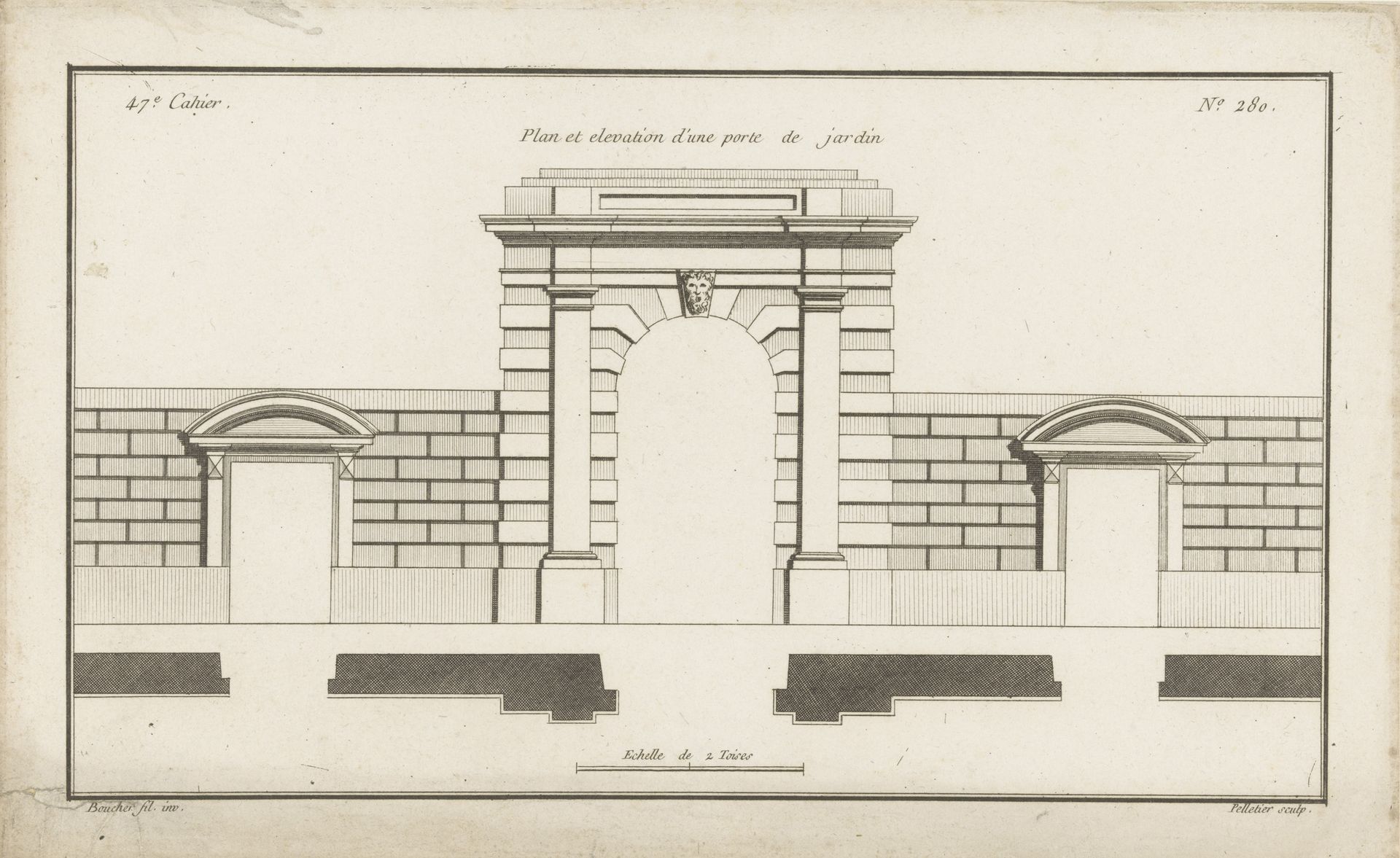 Poort met rondboog by Jean Pelletier