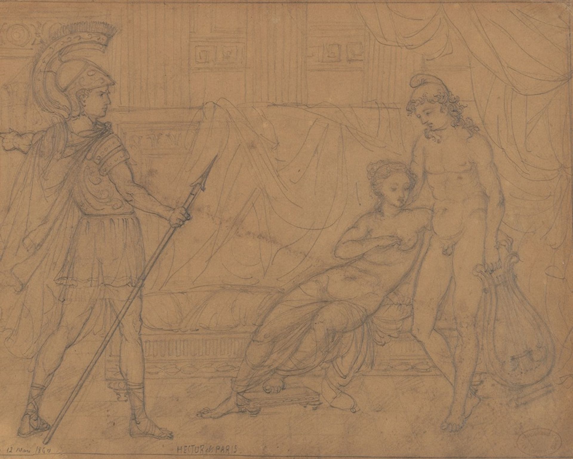 Hector et Paris by Pierre-Auguste Renoir