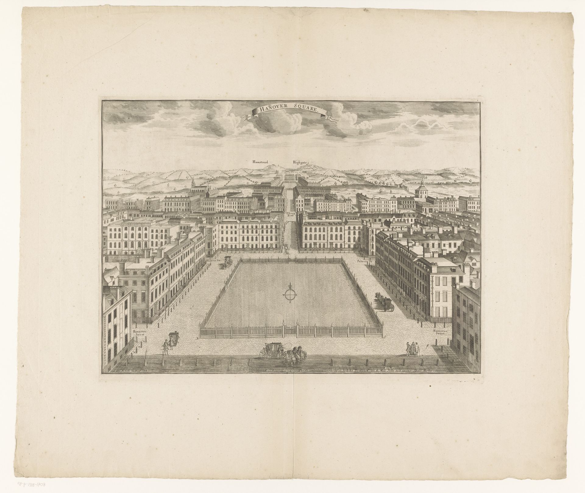 Gezicht op Hanover Square by Sutton Nicholls