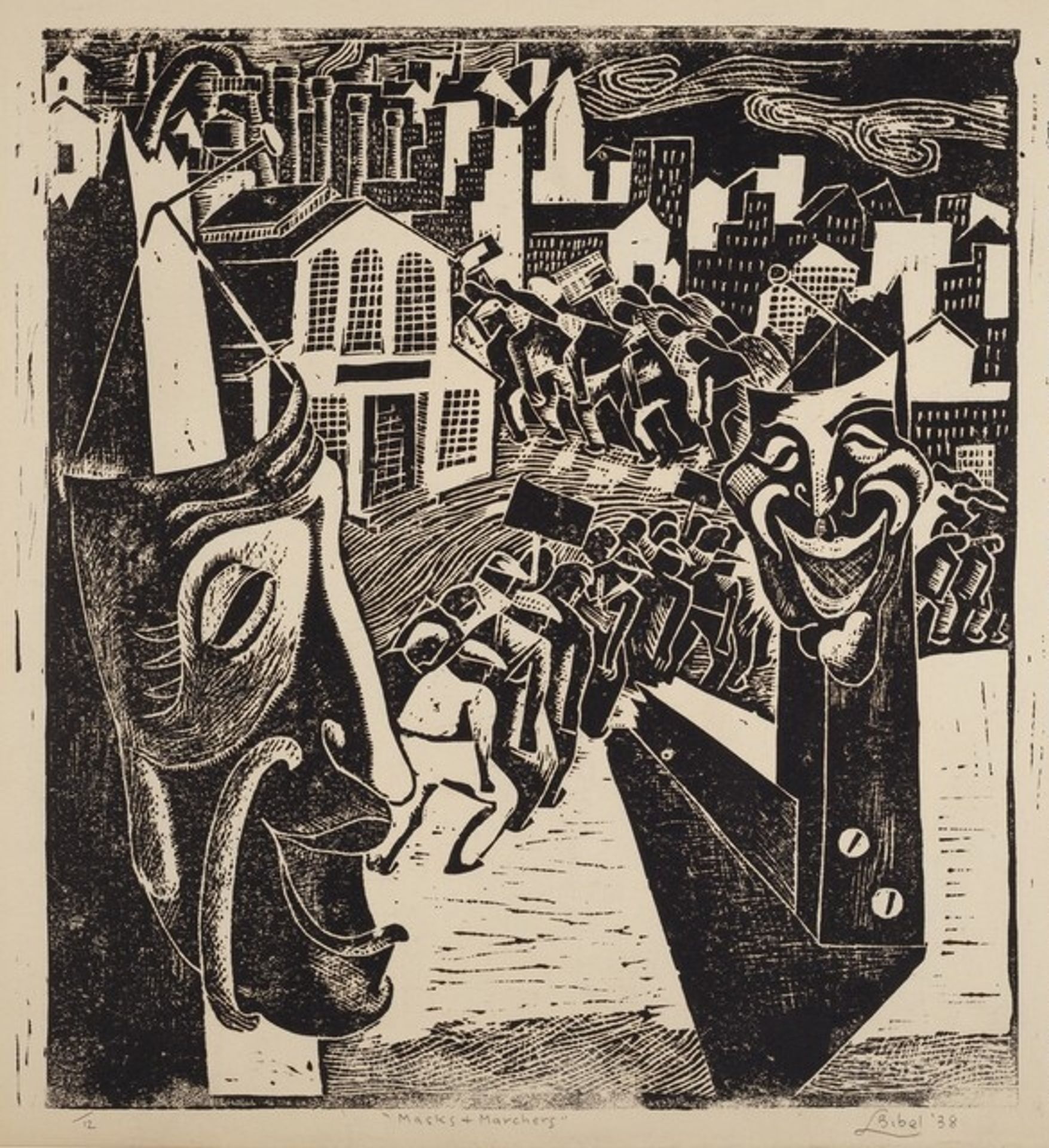 Masks & Marchers by Leon Bibel