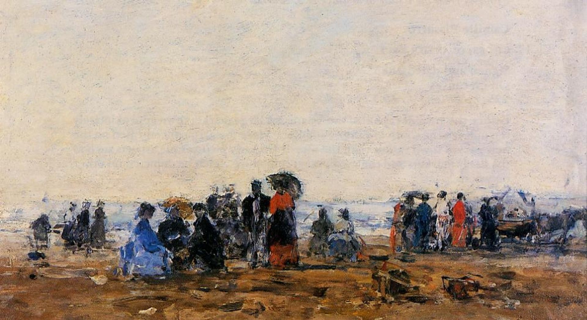 Beach Scene by Eugène Boudin