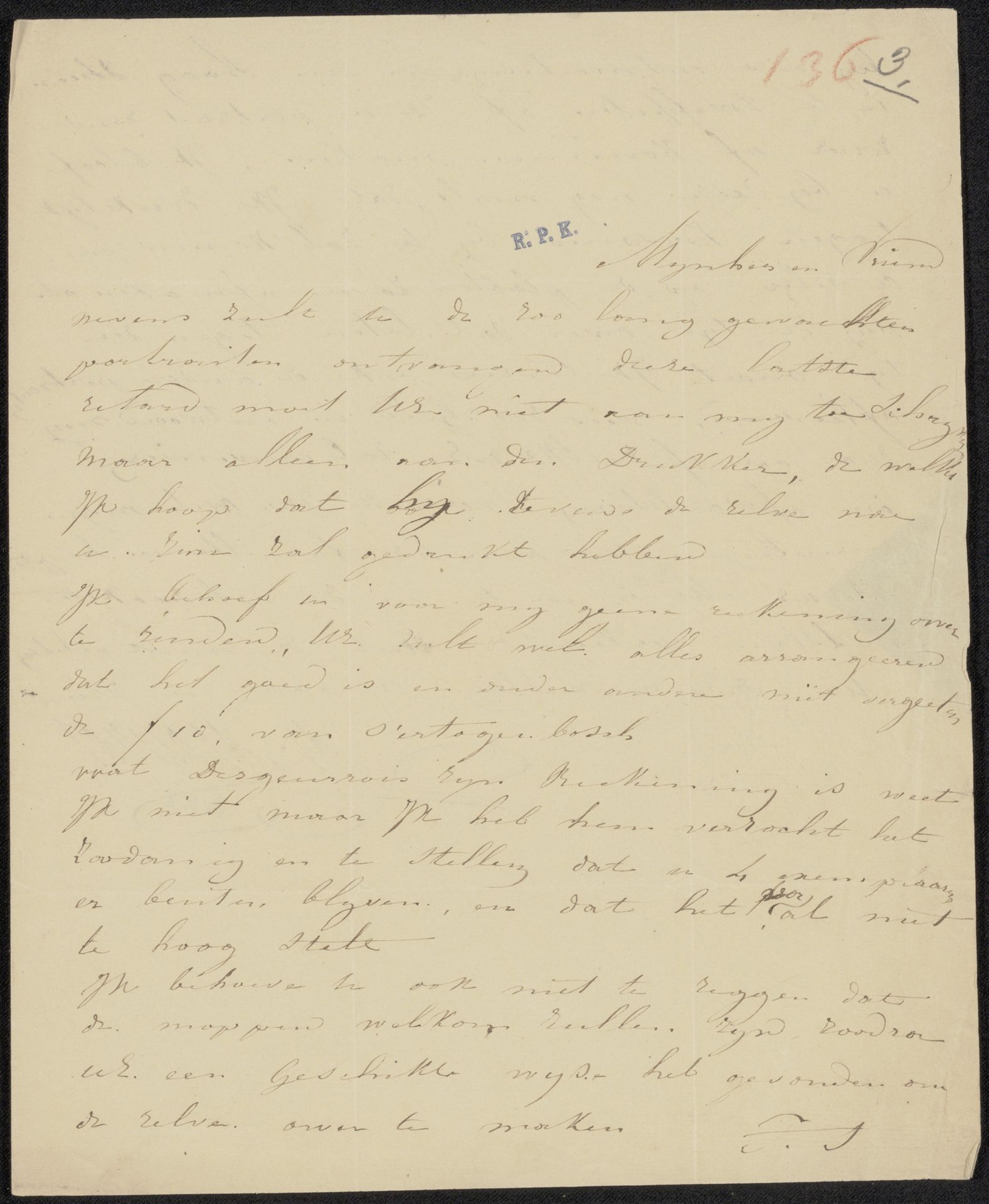 Brief aan Christiaan Kramm by Michel Mourot