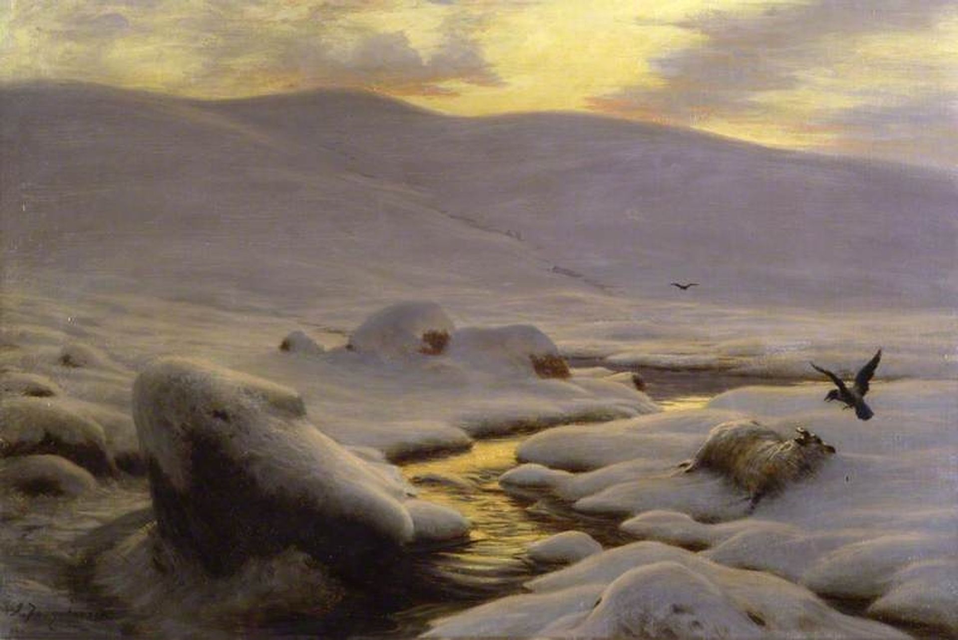 The Weary Waste of Snow, Forest of Birse, Aberdeenshire by Joseph Farquharson